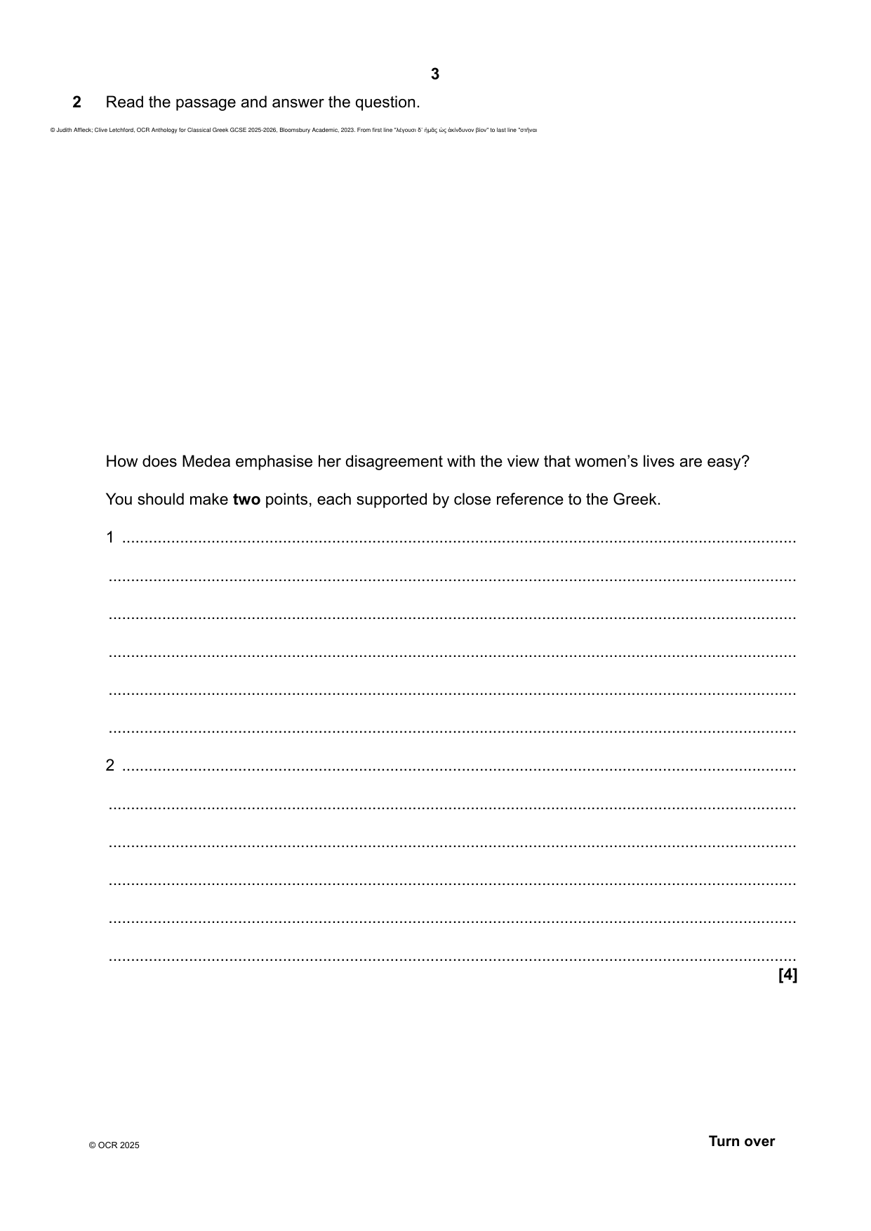 OCR GCSE Classical Greek Paper 5 2025 Question Paper IMG-3
