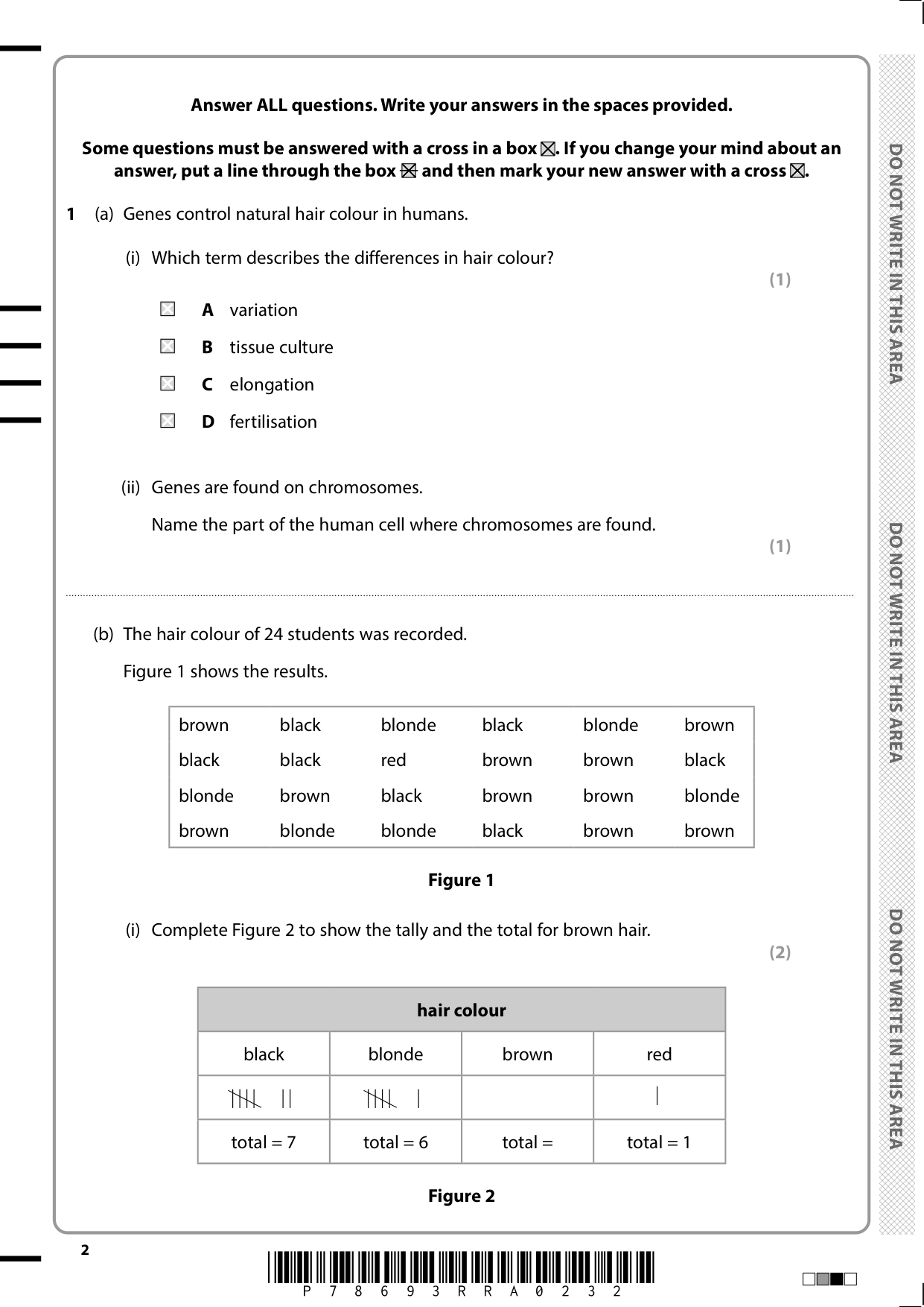 Pearson Edexcel GCSE Biology Paper 1F 2025 Question Paper