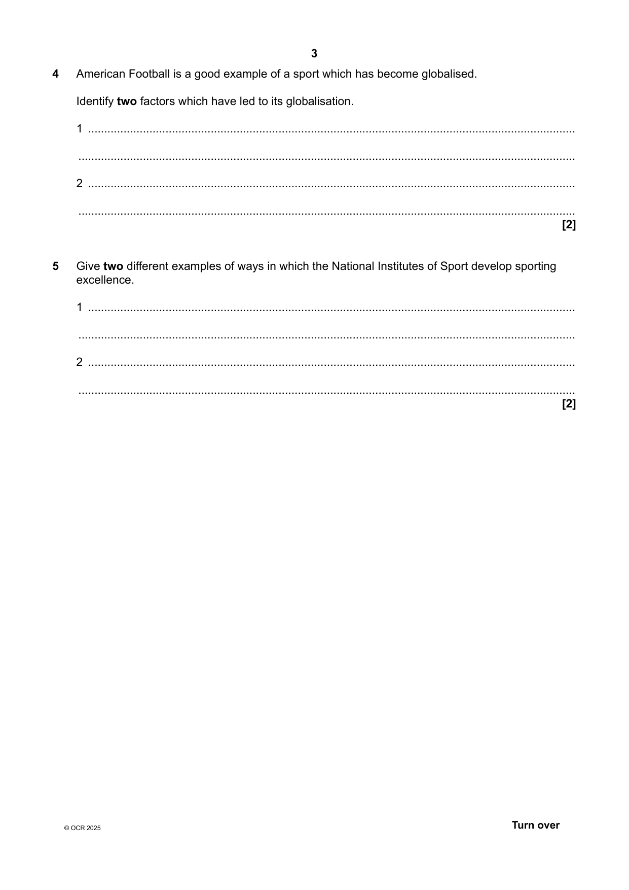 OCR A Level Physical Education Paper 3 2025 Question Paper IMG-3