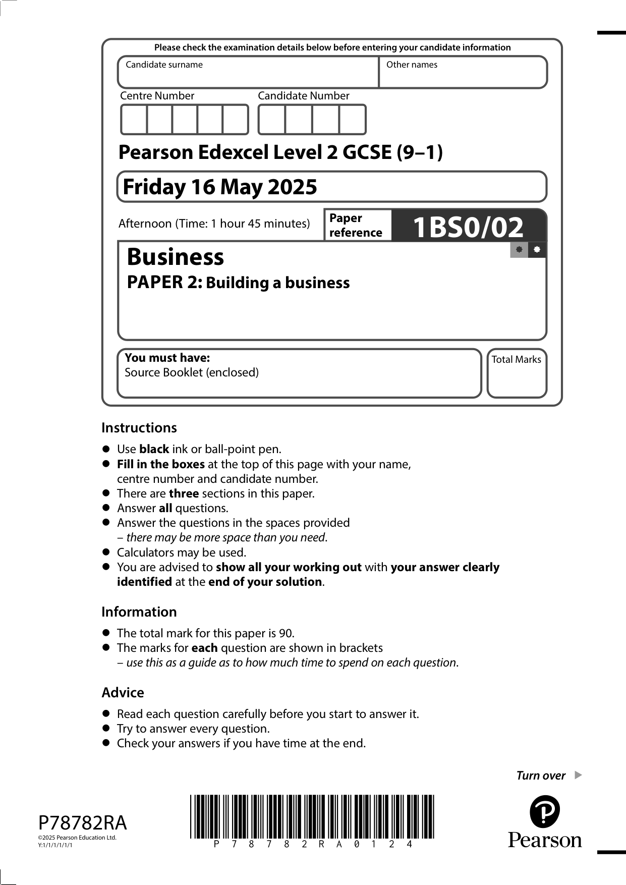 Pearson Edexcel GCSE Business Paper 2 2025 Question Paper IMG-3