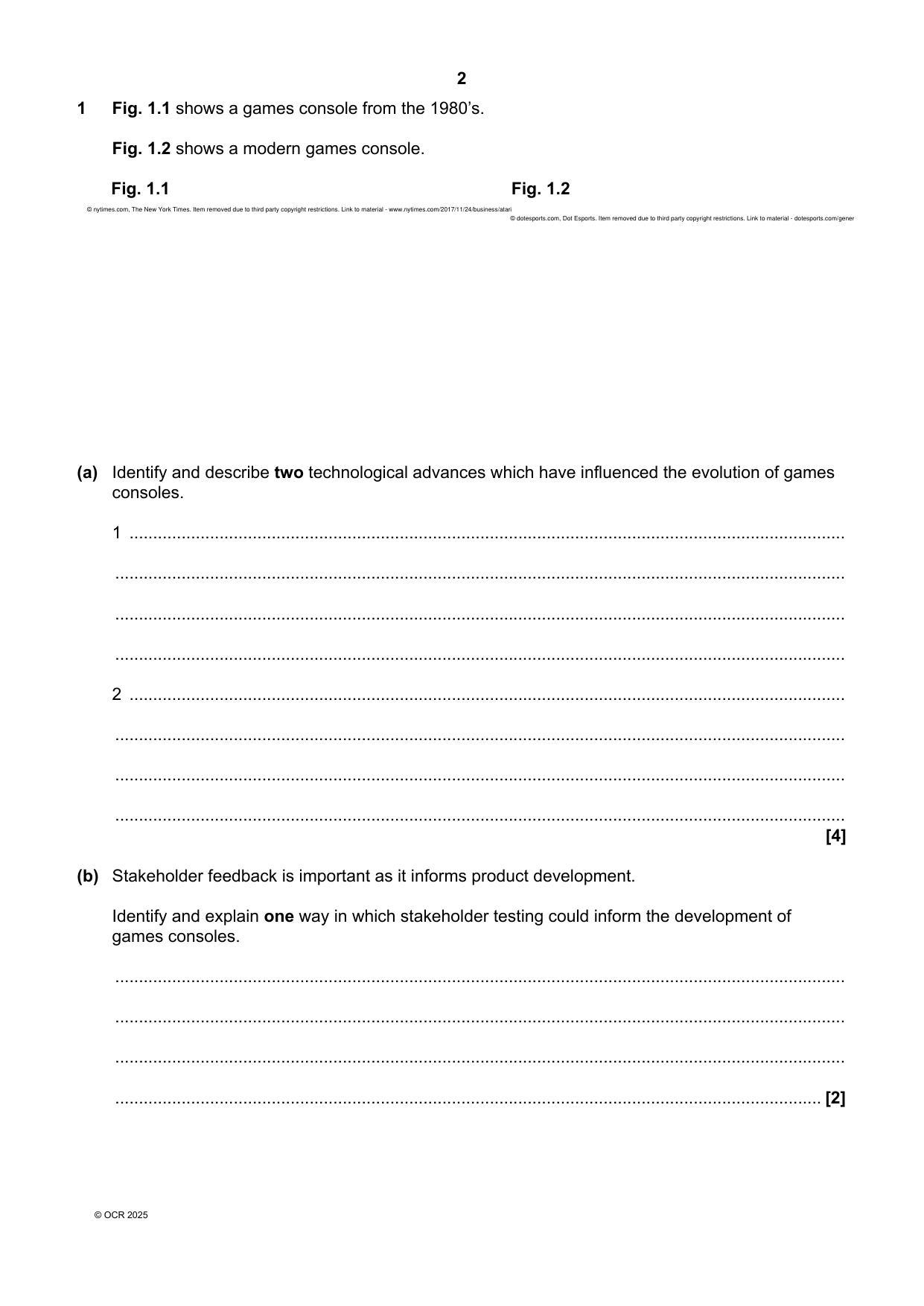 OCR AS Level Design Engineering Paper 1 Question Paper