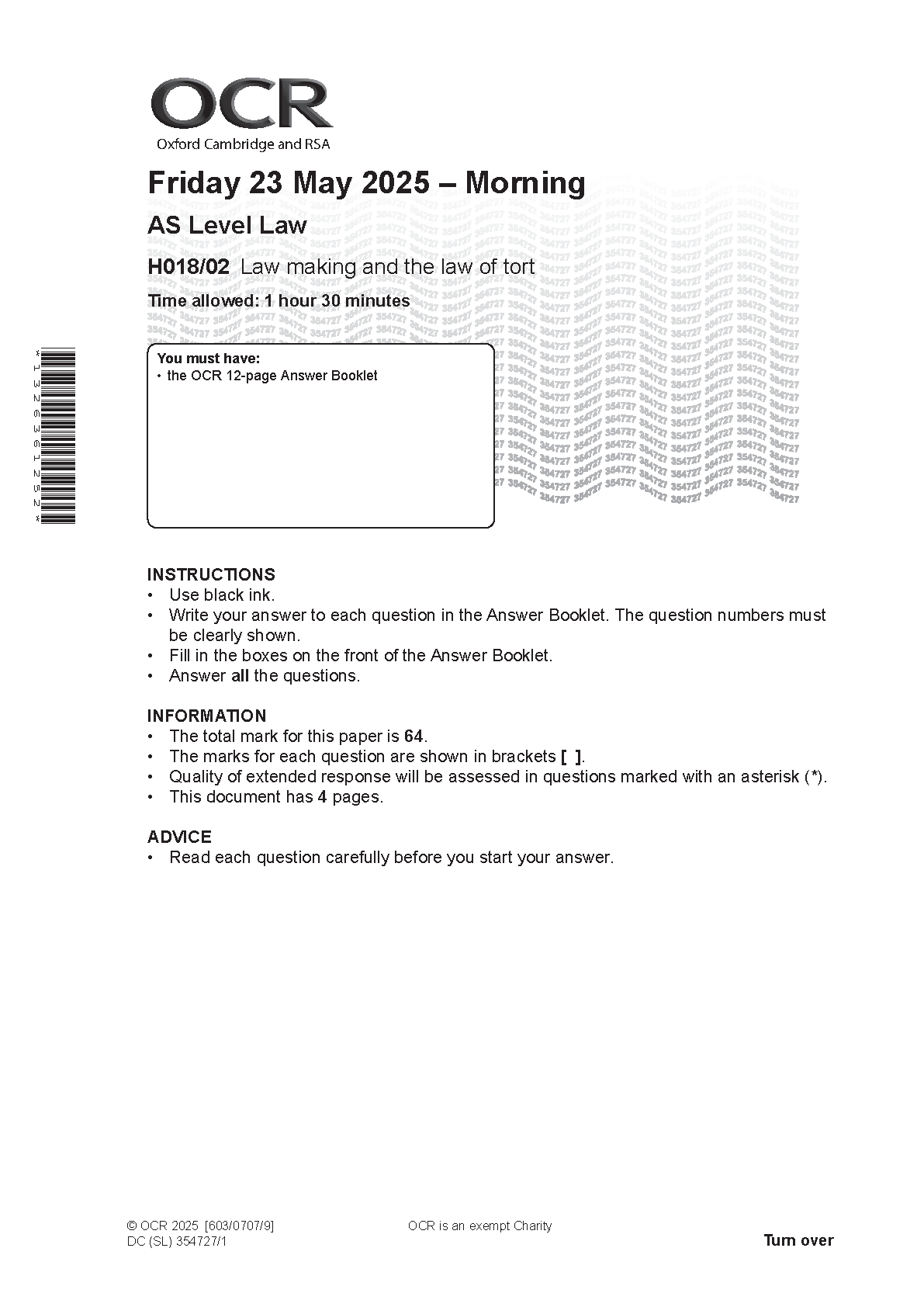 OCR AS Level Law Paper 2 2025 Question Paper IMG-1