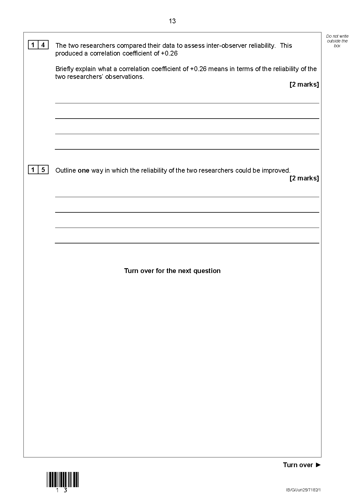 AQA A Level Psychology Paper 1 2025 Question Paper IMG-1