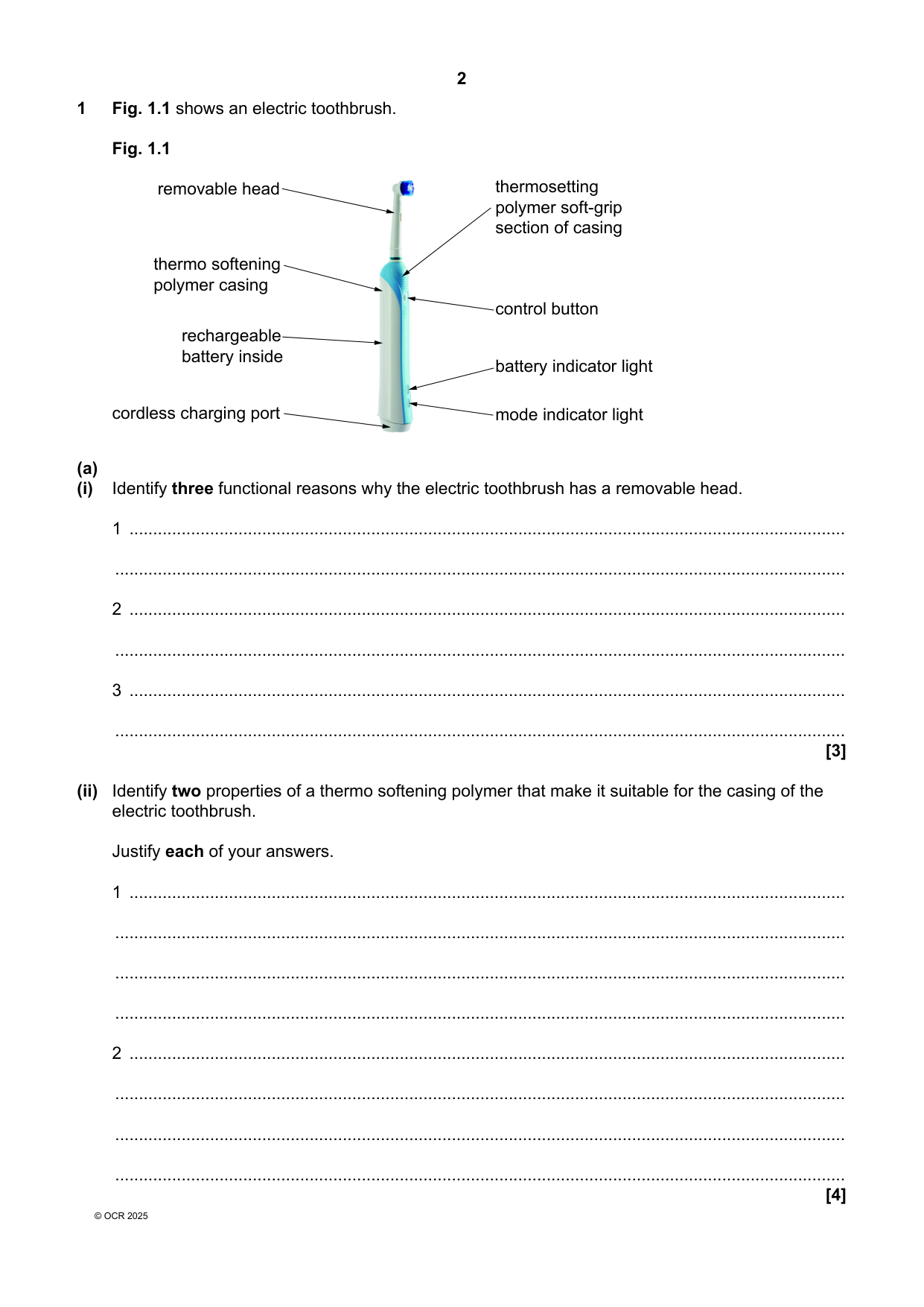 OCR A Level Design Engineering Paper 1 Question Paper