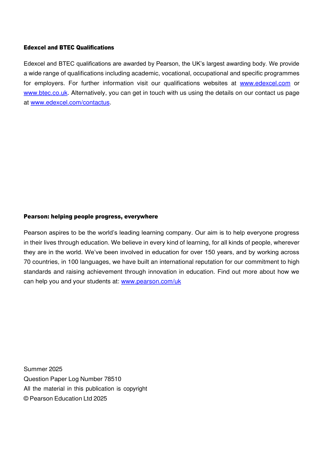 Pearson Edexcel GCSE Greek Paper 1H 2025 Mark Scheme PDF