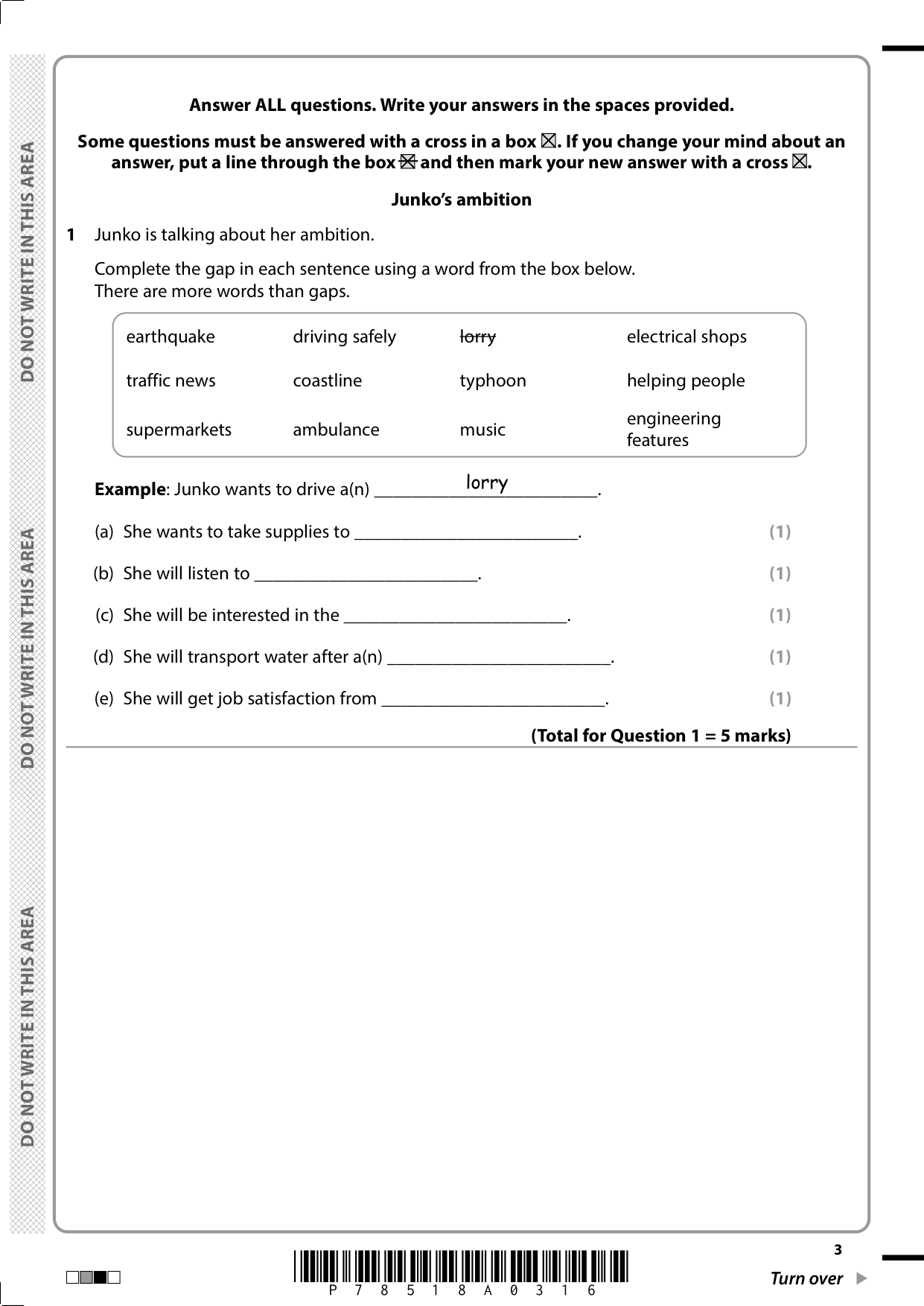 Pearson Edexcel GCSE Japanese Paper 1H 2025 Question Paper IMG-3