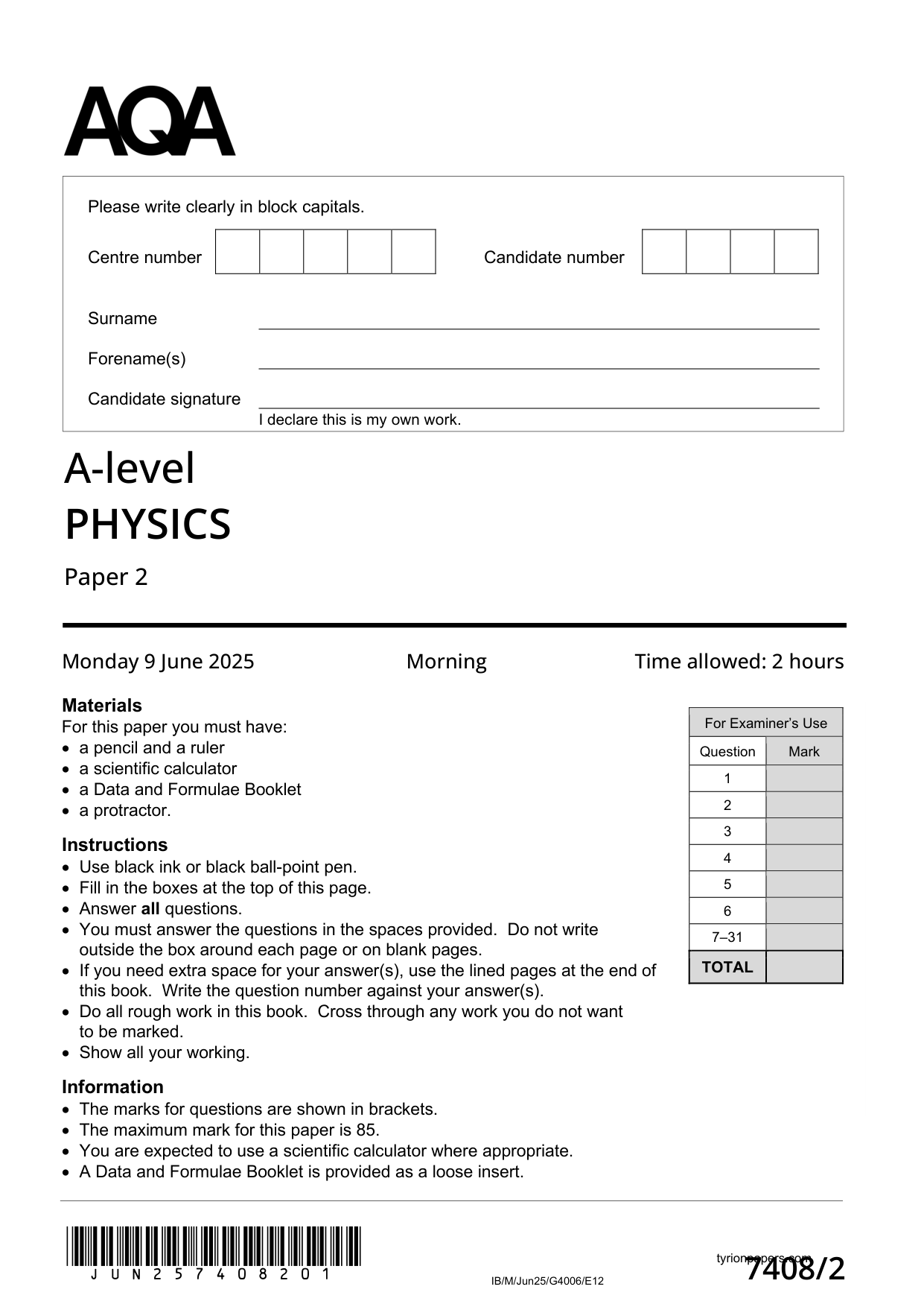 AQA GCSE Media Studies Paper 2 2025 Mark Scheme IMG-1
