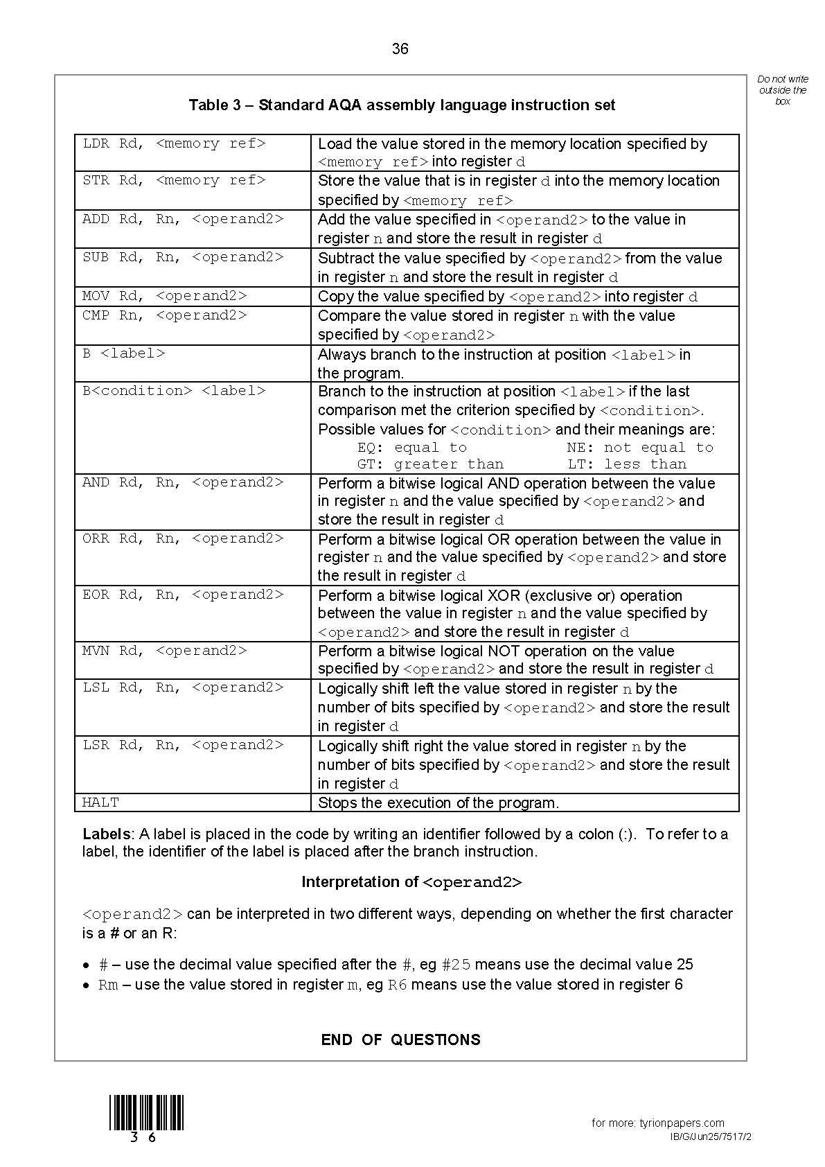 AQA A Level Computer Science Paper 2 2025 Question Paper IMG-1