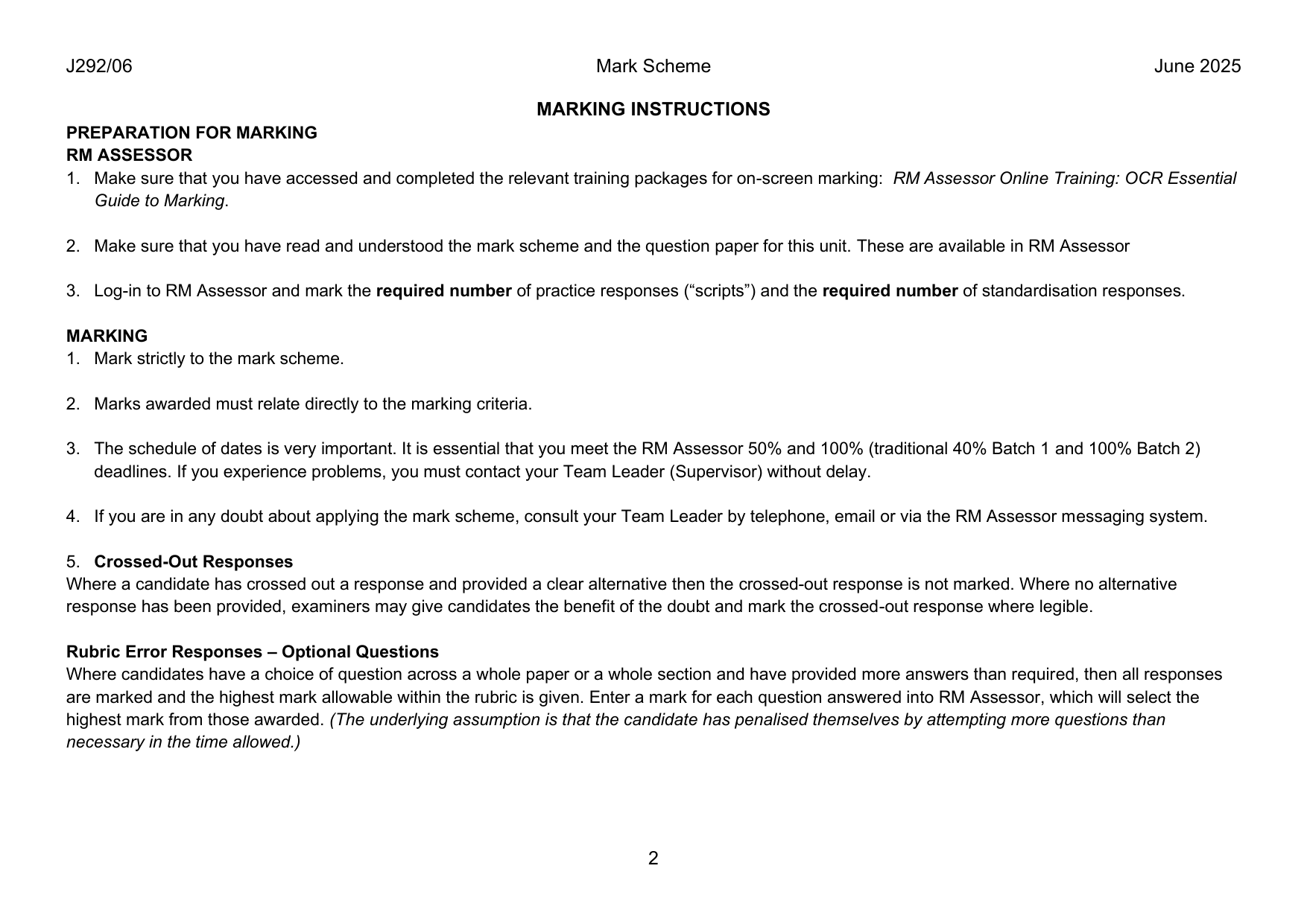OCR GCSE Classical Greek Paper 6 2025 Mark Scheme IMG-3