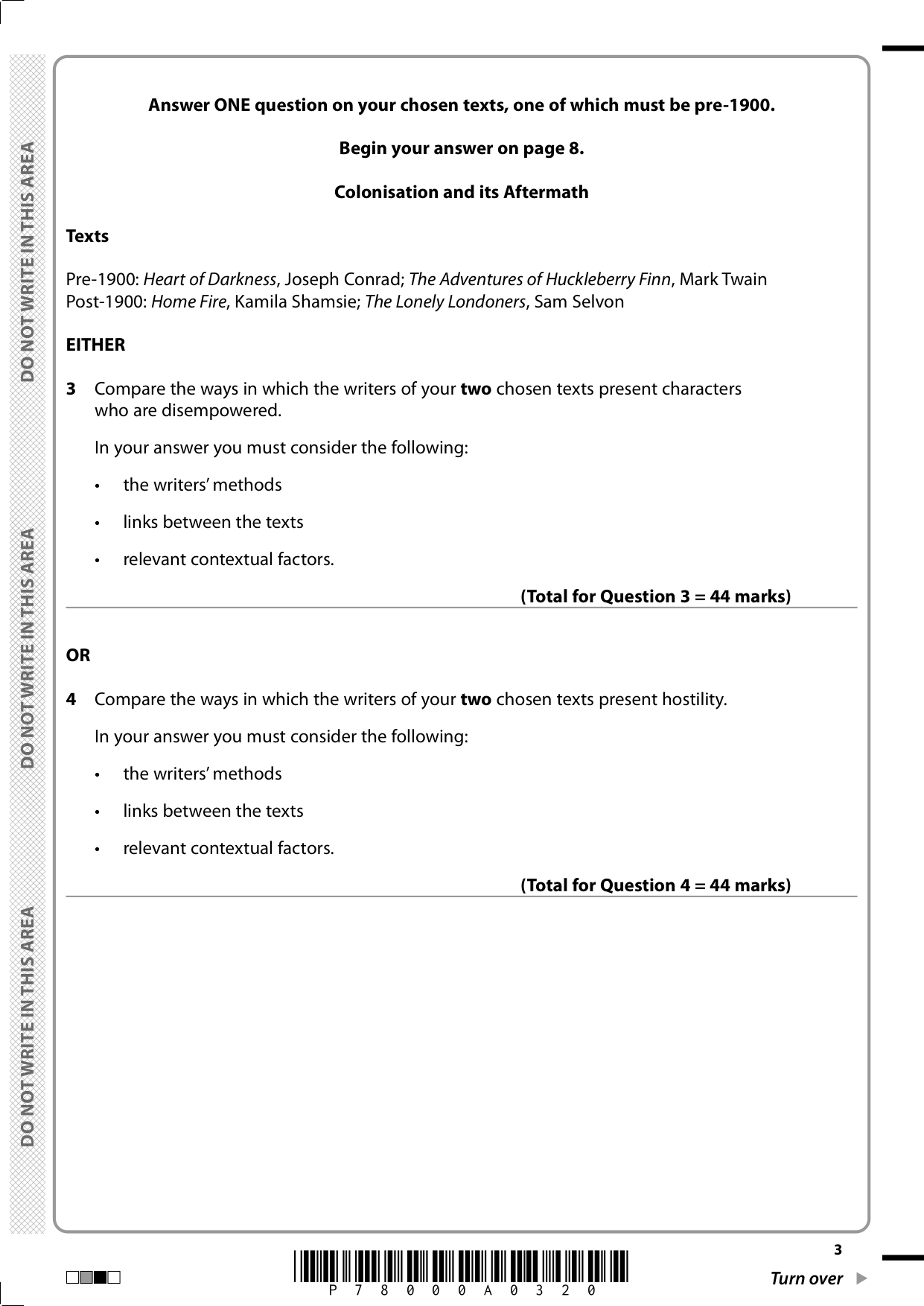 Pearson Edexcel AS English Literature 2025 Paper 2 QP PDF IMG-3