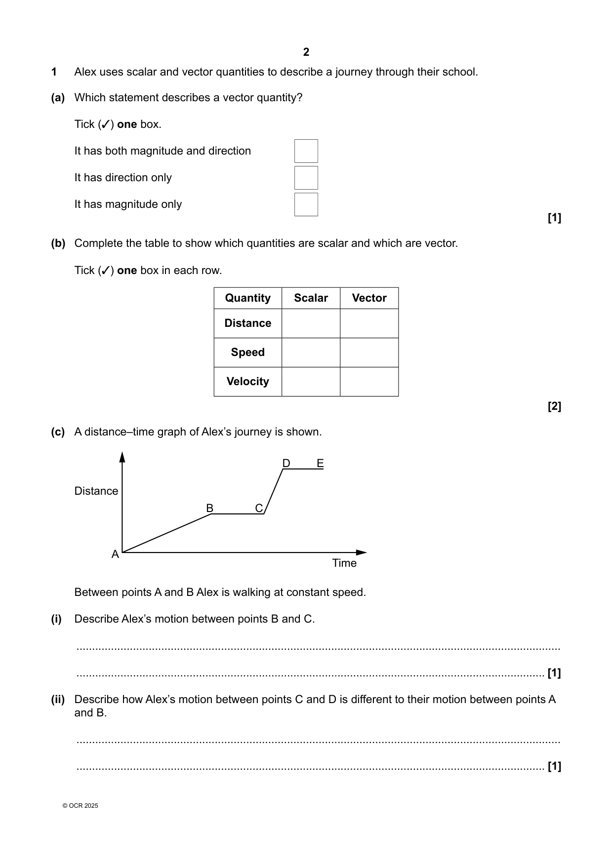 OCR GCSE Combined Science b Physics Paper 3 2025 QP