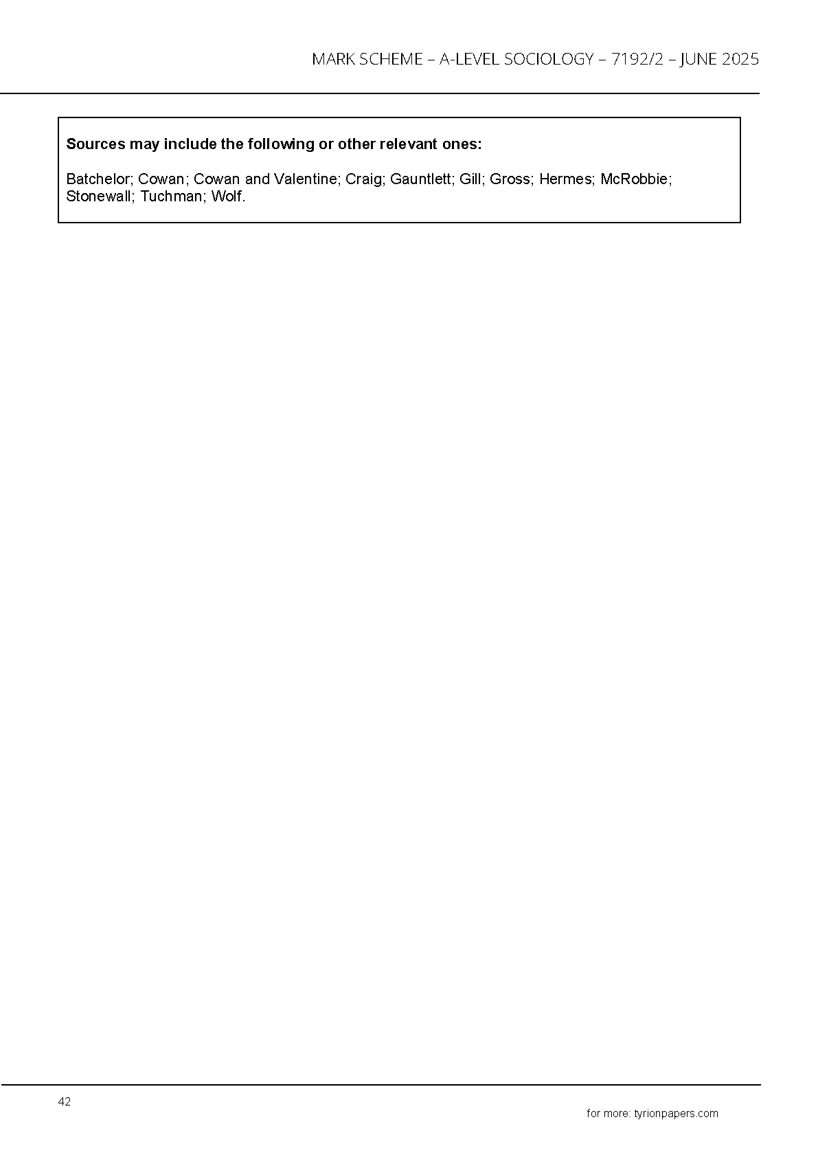 AQA A Level Sociology Paper 2 2025 Mark Scheme IMG-1