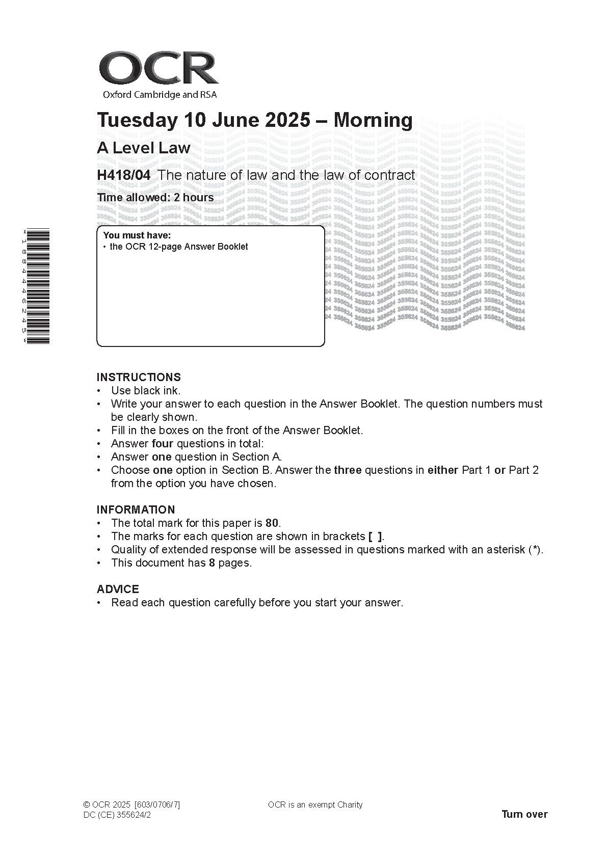 OCR A Level Law  Paper 4 2025 Question Paper IMG-1