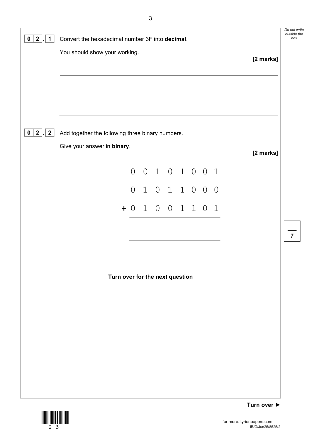 AQA GCSE Computer Science Paper 2 2025 QP PDF IMG-3