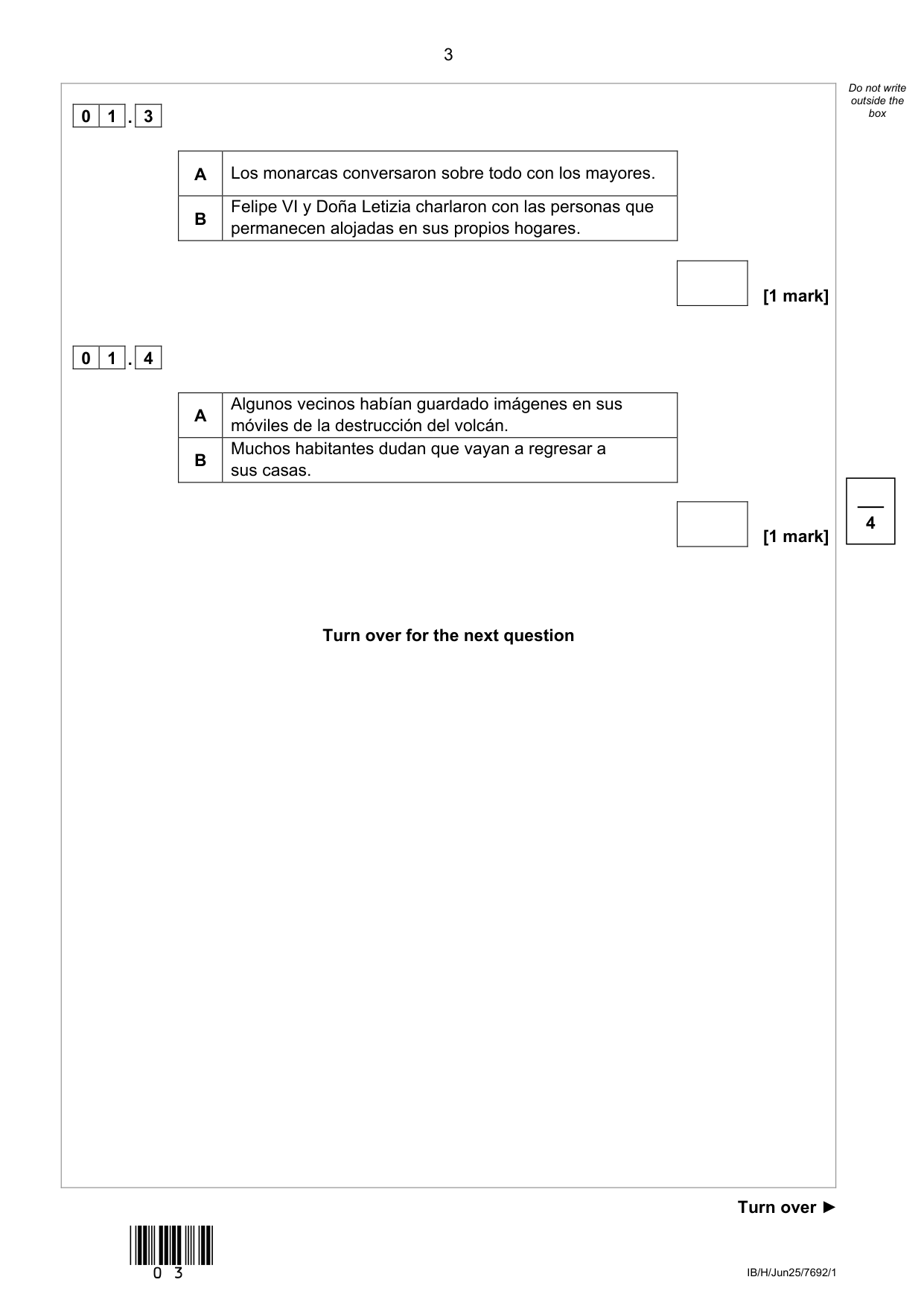 AQA A Level Spanish Paper 1 2025 Question Paper IMG-3
