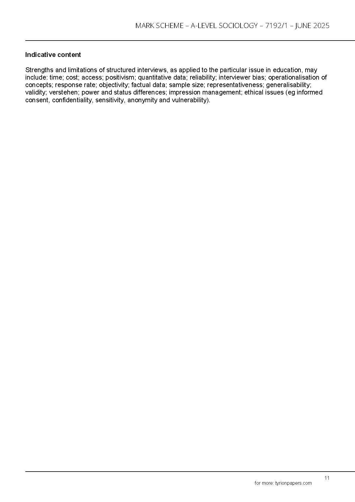 AQA A Level Sociology Paper 1 2025 Mark Scheme IMG-1