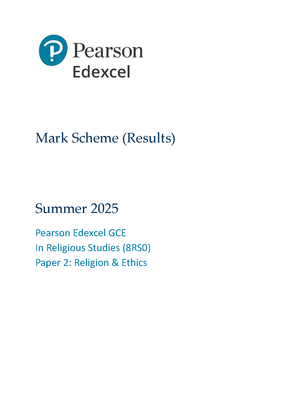 Pearson Edexcel AS Religious Studies Paper 2 2025 Ms IMG-1