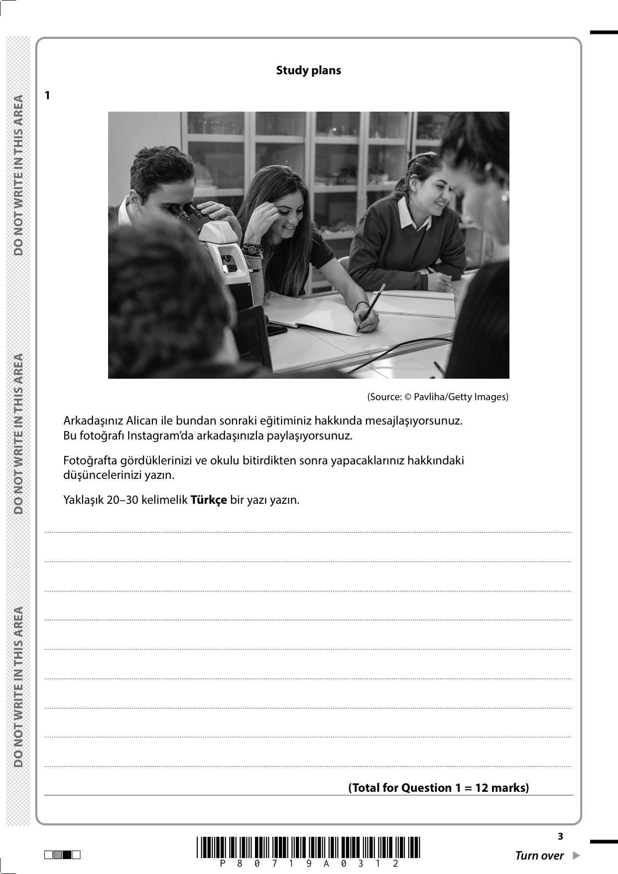 Pearson Edexcel GCSE Turkish  Paper 4F 2025 Question Paper IMG-3
