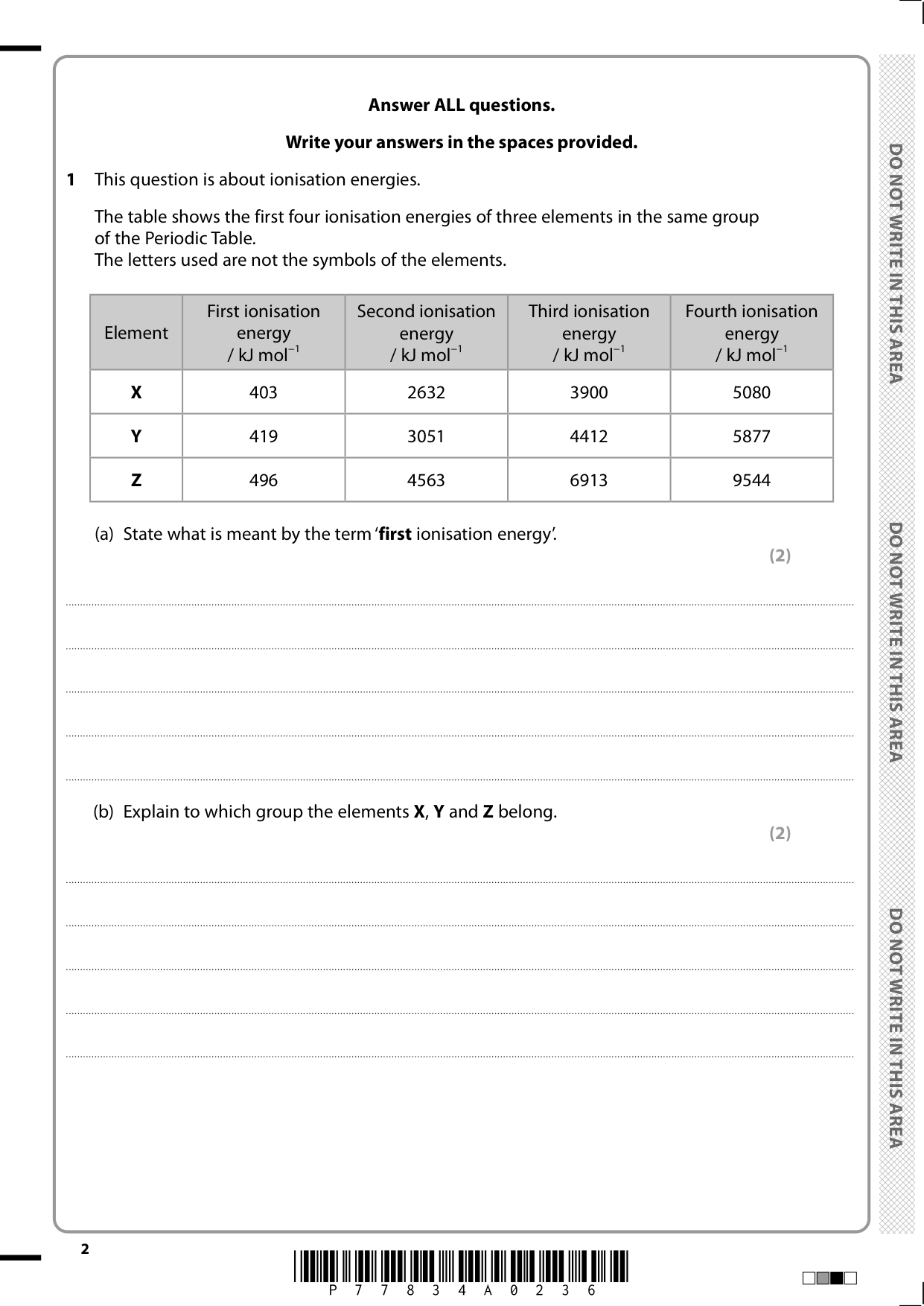 Pearson Edexcel A Level Chemistry Paper 3 2025 QP