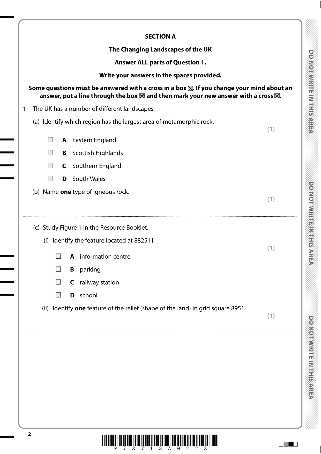 Pearson Edexcel GCSE Geography A Paper 1 2025 Paper PDF