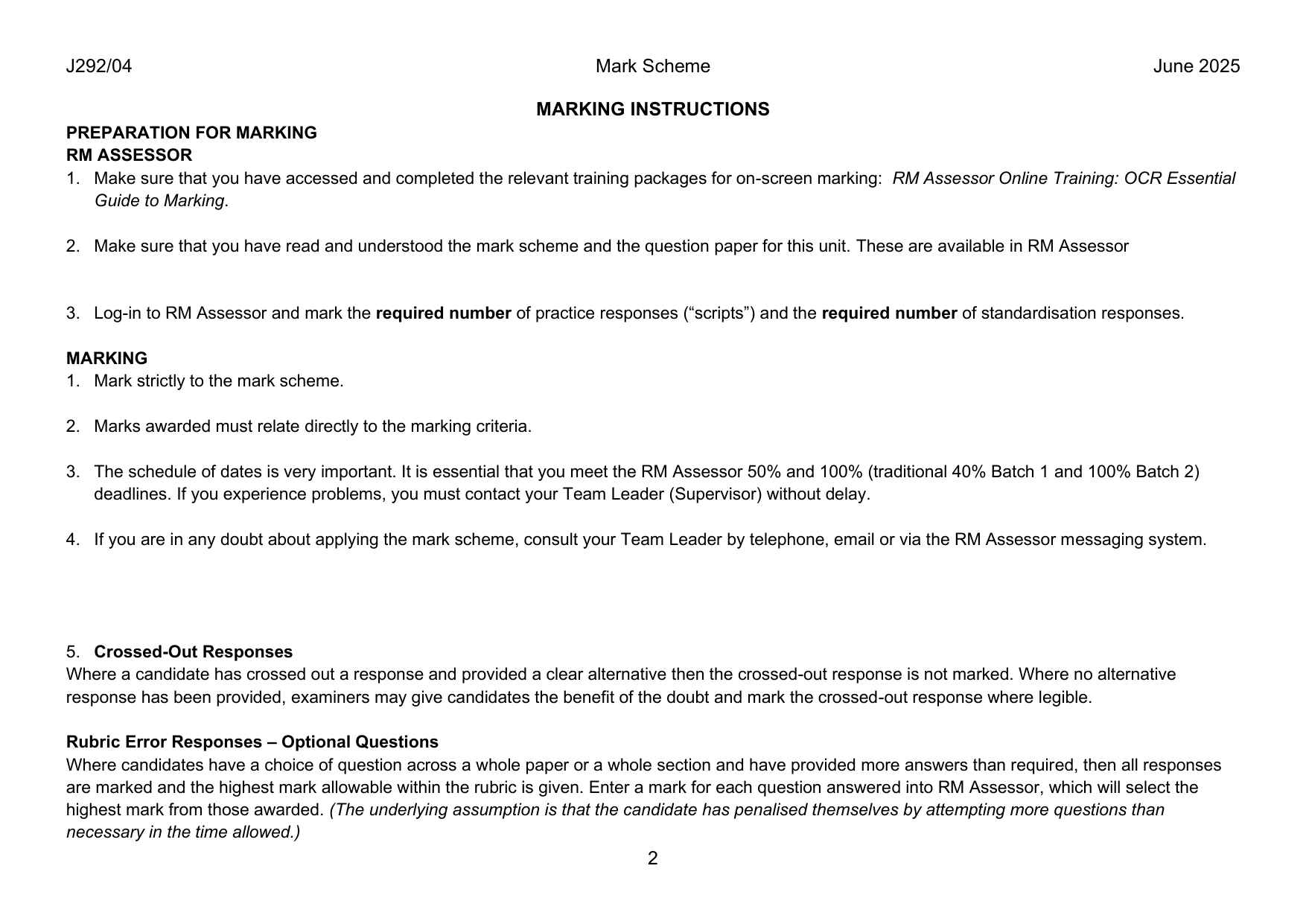 OCR GCSE Classical Greek Paper 4 2025 Mark Scheme IMG-3