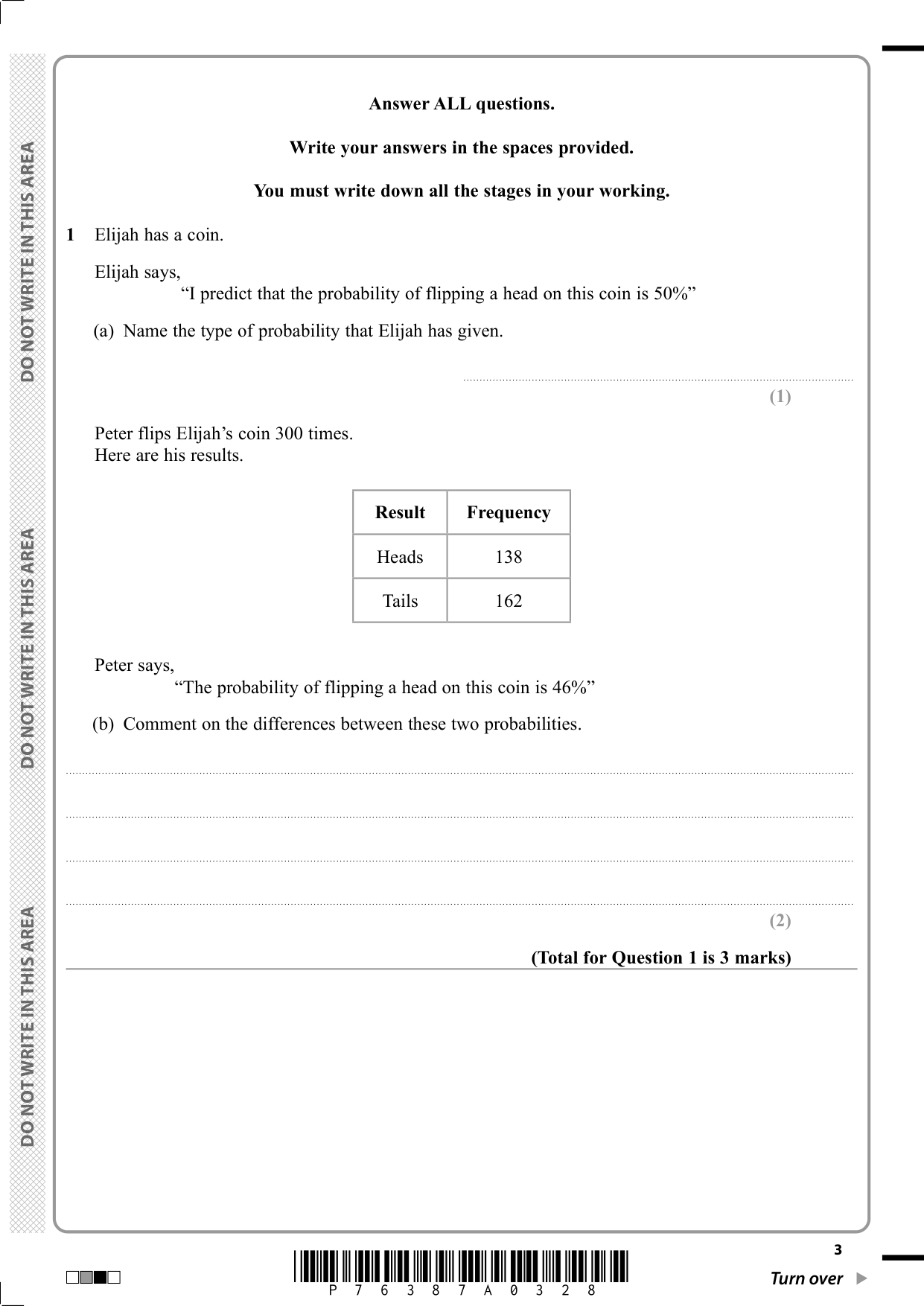 Pearson Edexcel GCSE Statistics Paper 2H 2025 Question Paper IMG-3