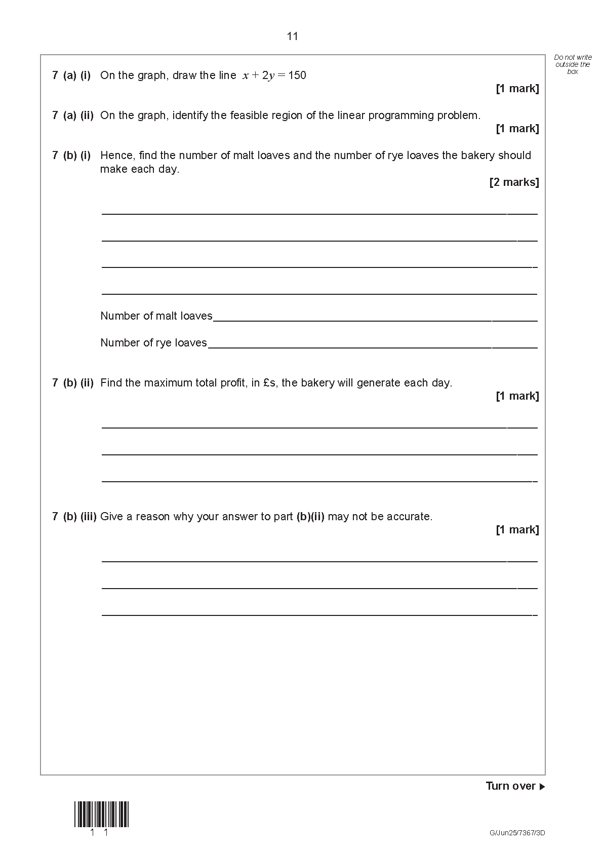 AQA Further Mathematics Paper 3D 2025 Question Paper PDF IMG-1