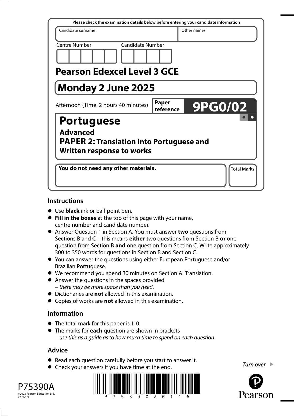 Pearson Edexcel GCSE Combined Science Paper 3 Higher  2025 IMG-1