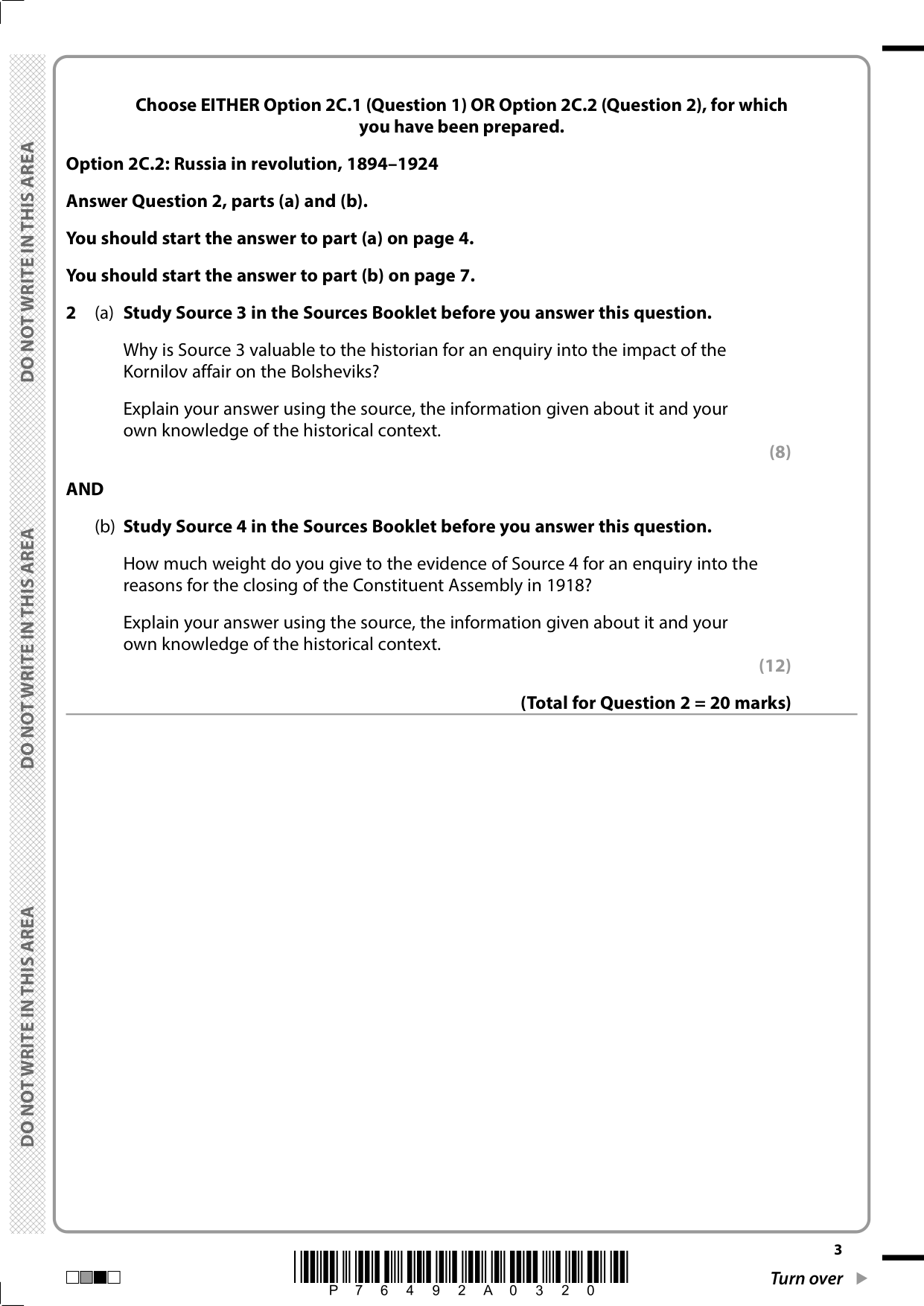 Pearson Edexcel AS History Paper 2C 2025 Question Paper PDF IMG-3