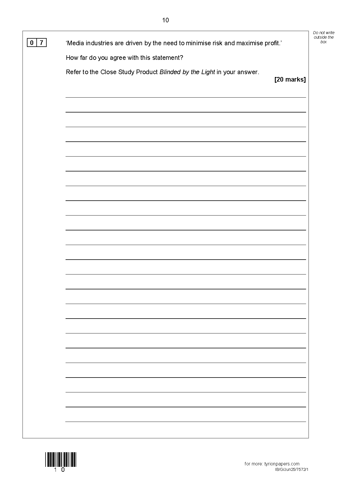 AQA A Level Media Studies Paper 1 2025 Question Paper IMG-1