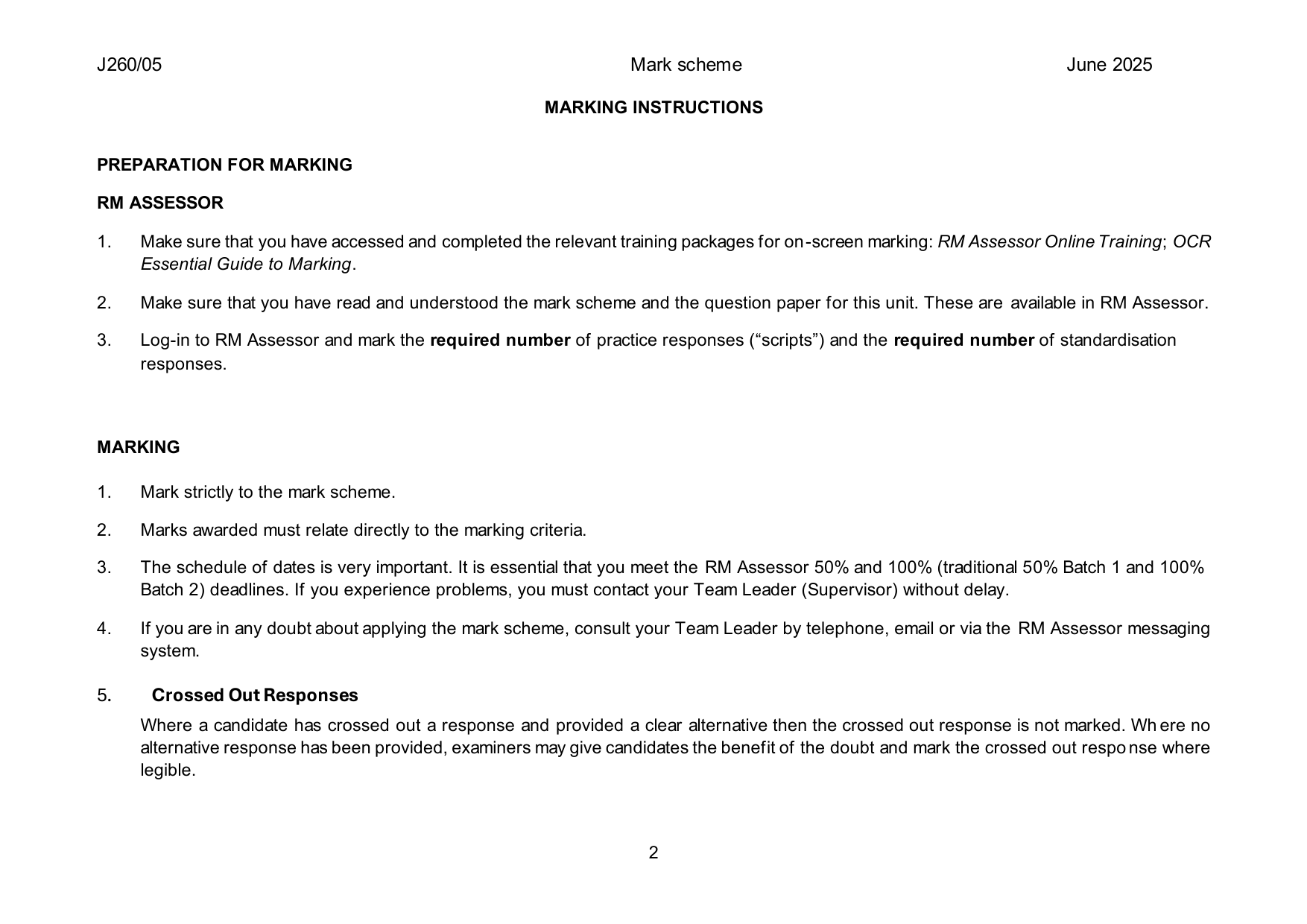 OCR GCSE Biology Paper 5 2025 Mark Scheme IMG-3