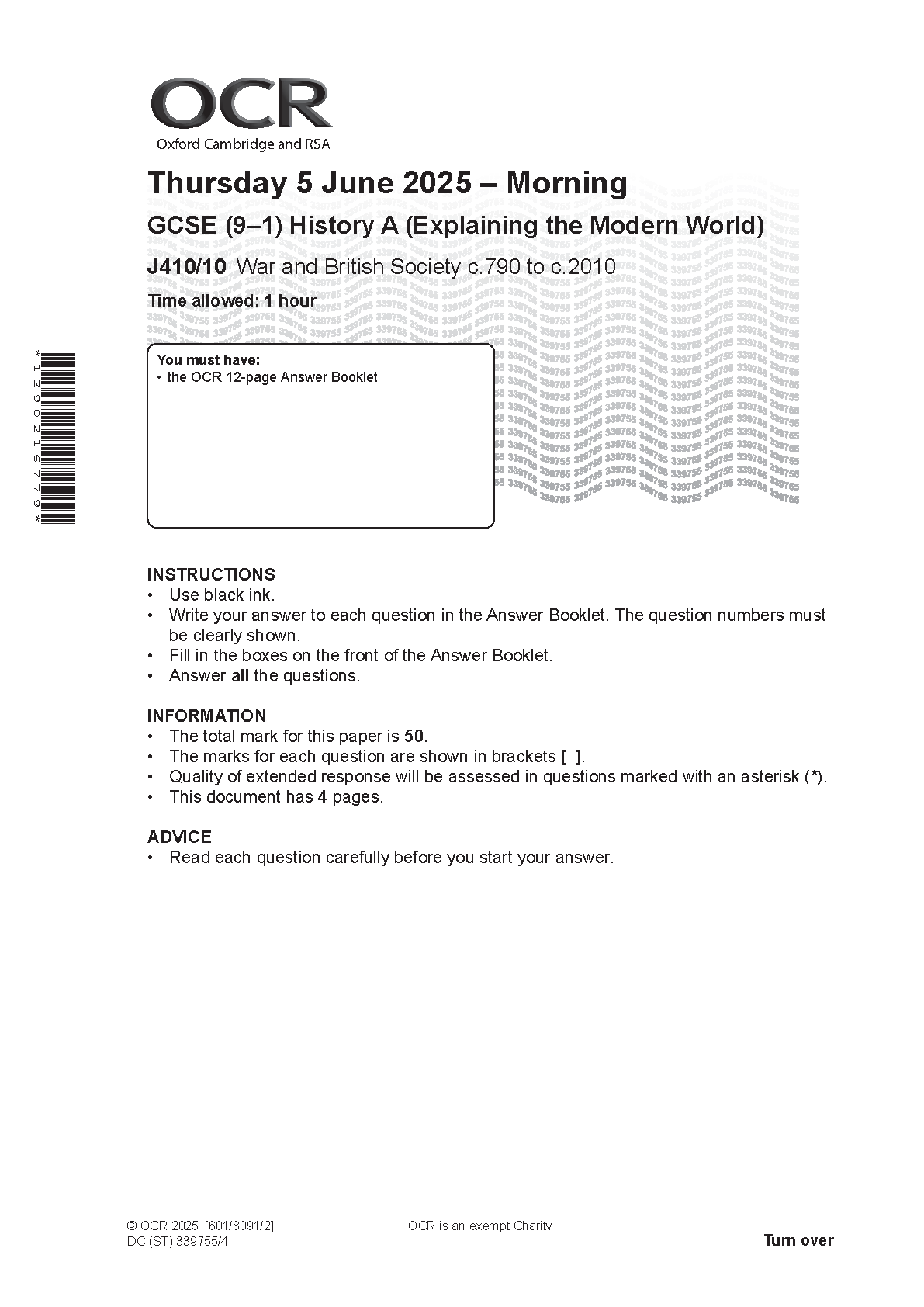 OCR GCSE History Paper 10 2025 Question Paper IMG-1