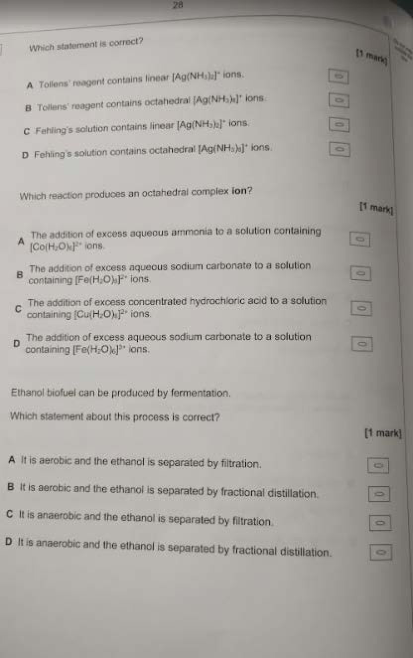AQA A Level Chemistry Paper 3 2025 Question Paper PDF IMG-1