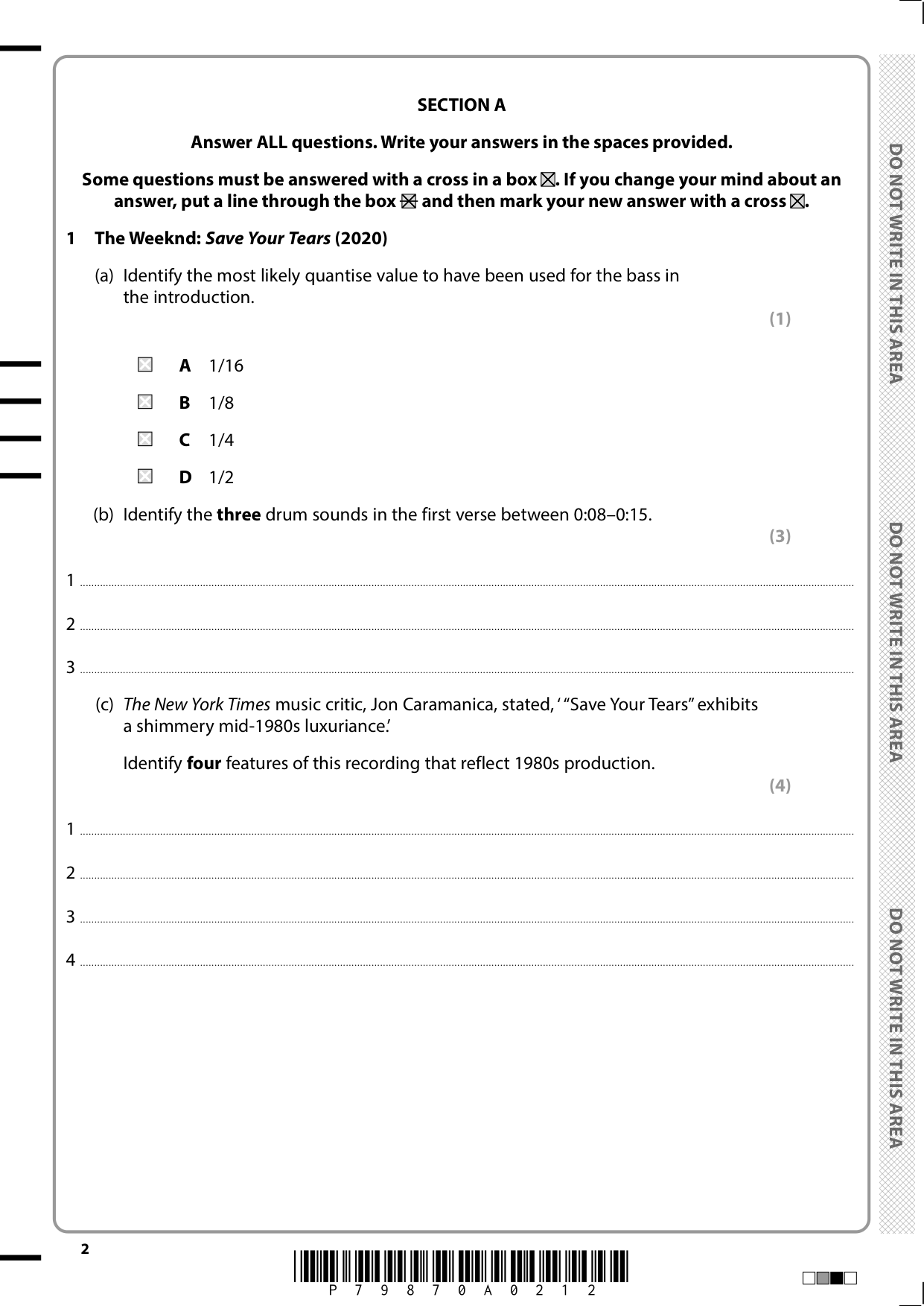 Pearson Edexcel AS Music Technology Component 3 2025 QP
