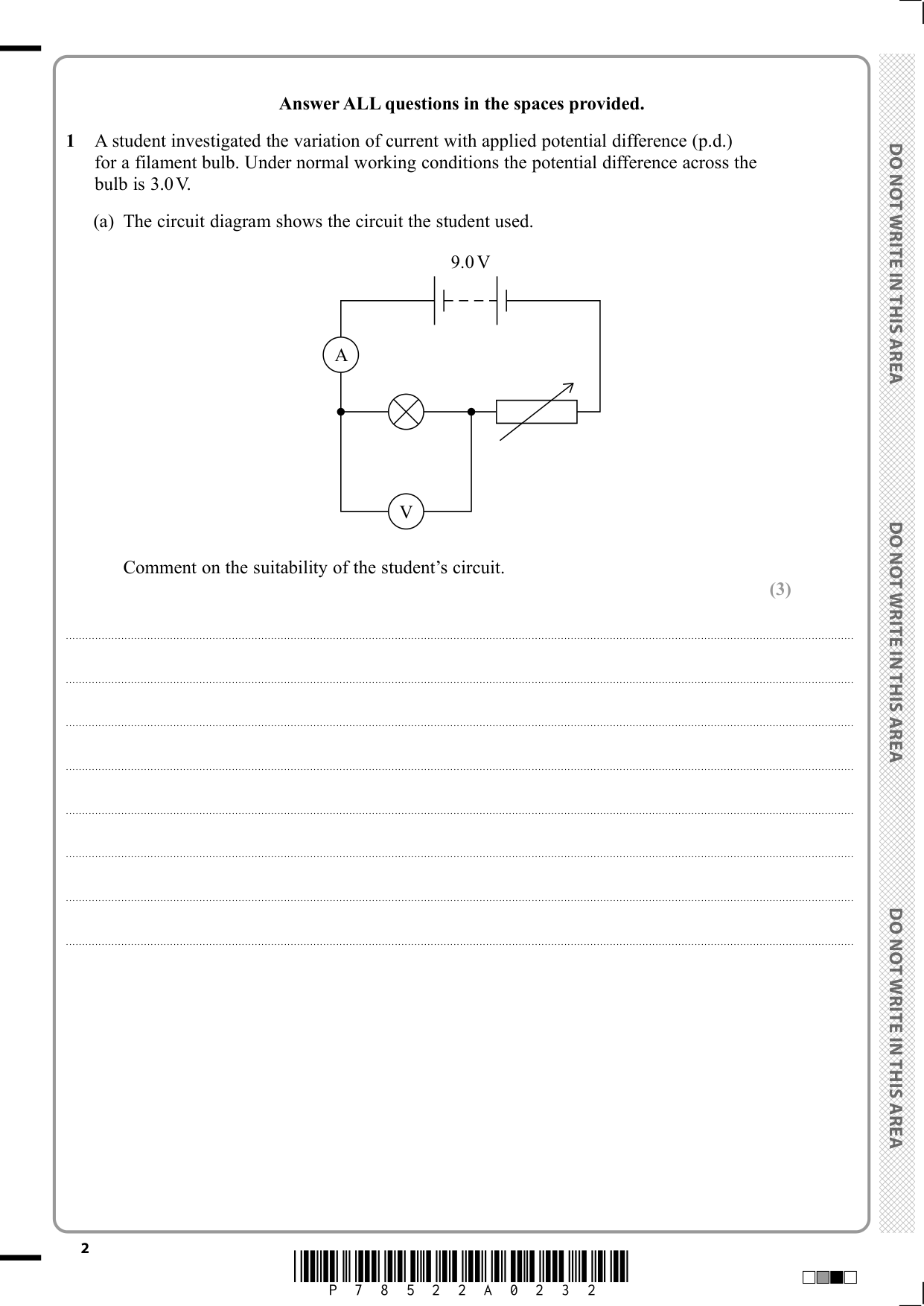 Pearson Edexcel A Level Physics 2025 Paper 3 Question Paper