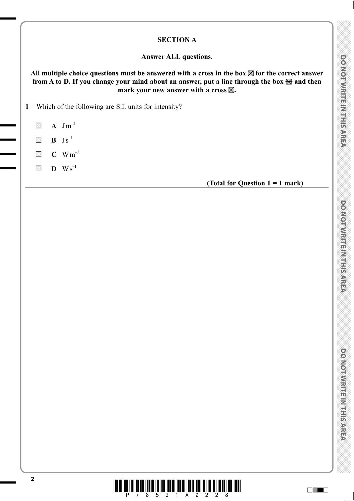 Pearson Edexcel AS Physics Paper 2 2025 Question Paper PDF