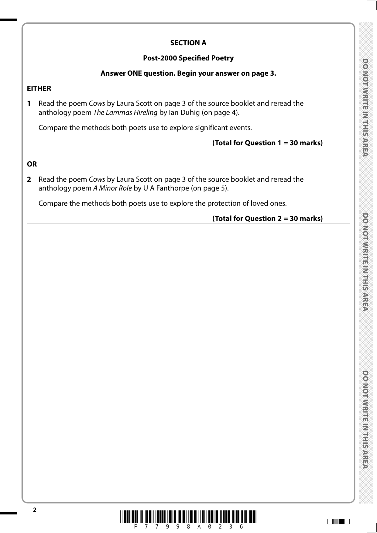 Pearson Edexcel A Level English Literature 2025 Paper 3 QP