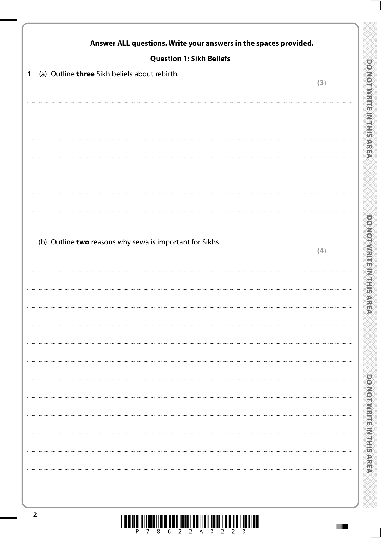 Pearson Edexcel GCSE Religious Studies B Paper 1G 2025
