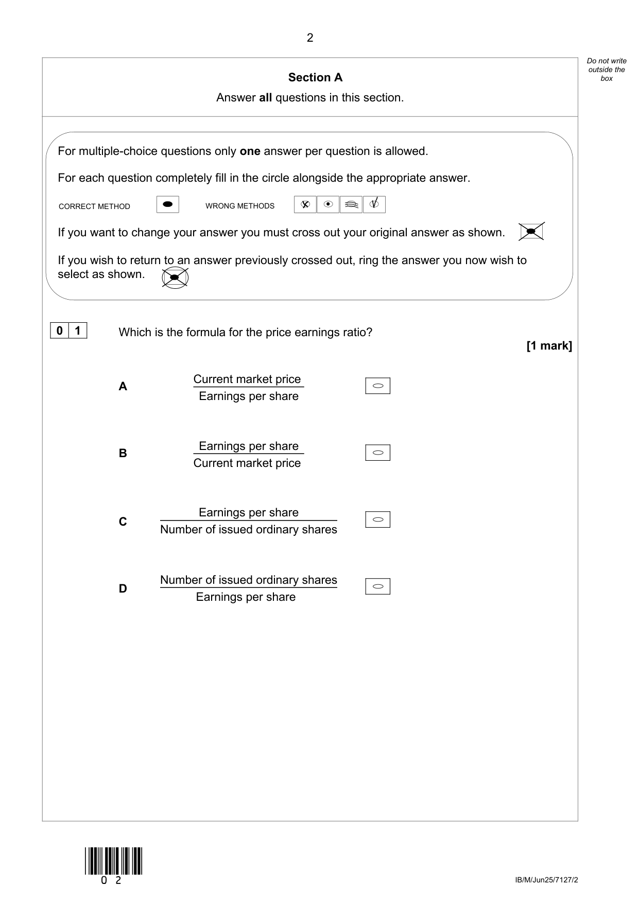 AQA A Level Accounting Paper 2 2025 Question Paper PDF