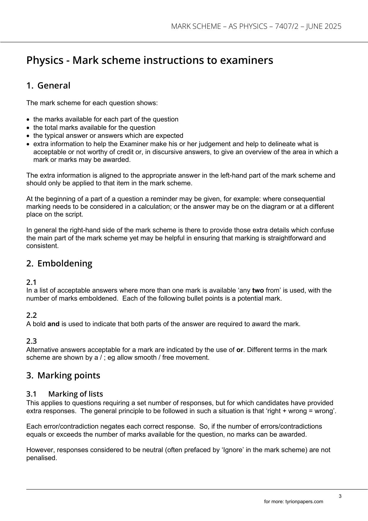 AQA AS Physics Paper 2 2025 Mark Scheme PDF IMG-3