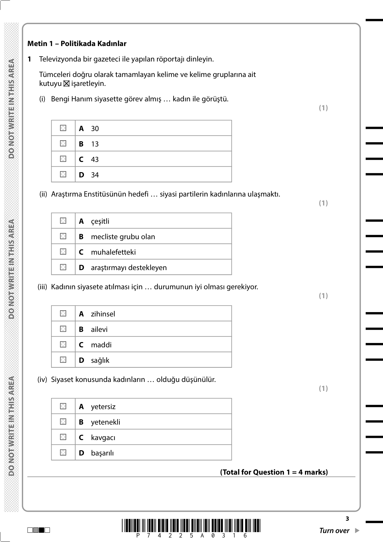 Pearson Edexcel A Level Turkish Paper 3 2025 Question Paper IMG-3