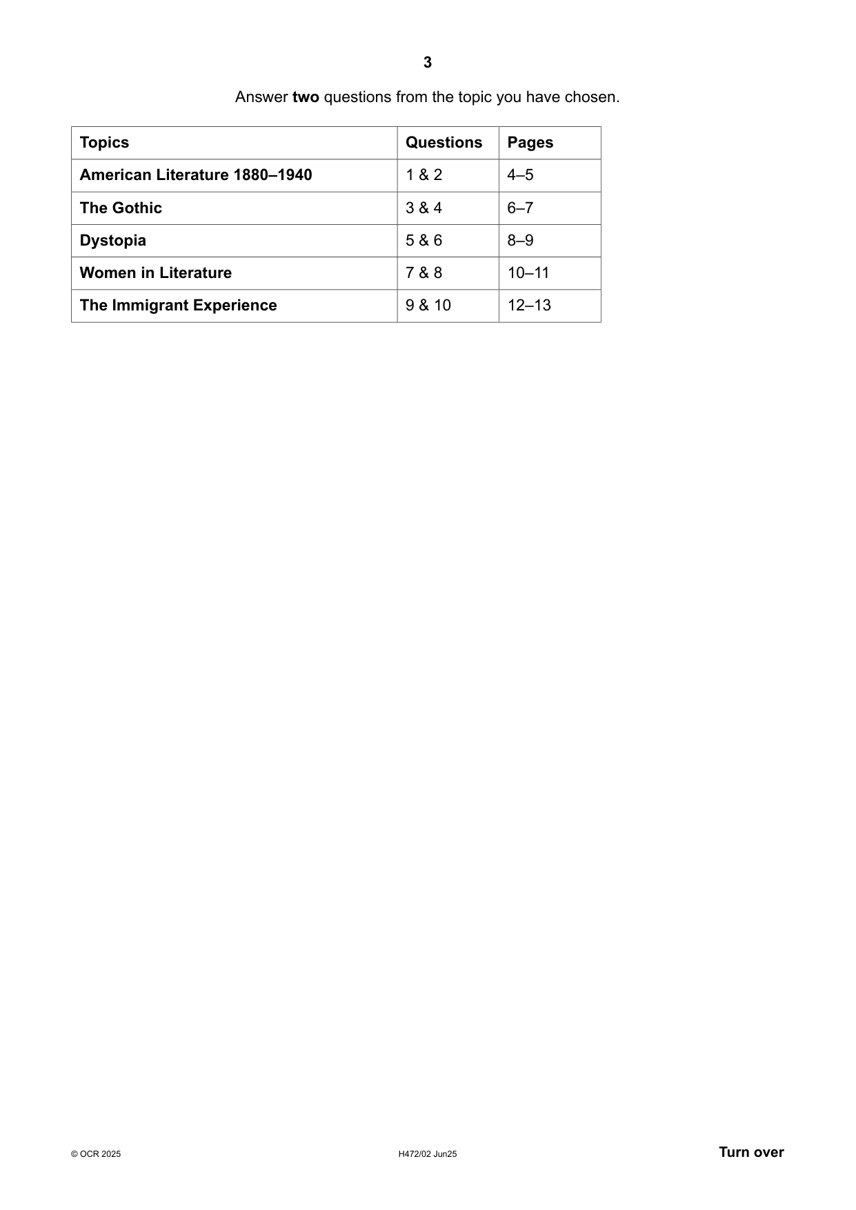 OCR A Level English Literature Paper 2 2025 Question Paper IMG-3