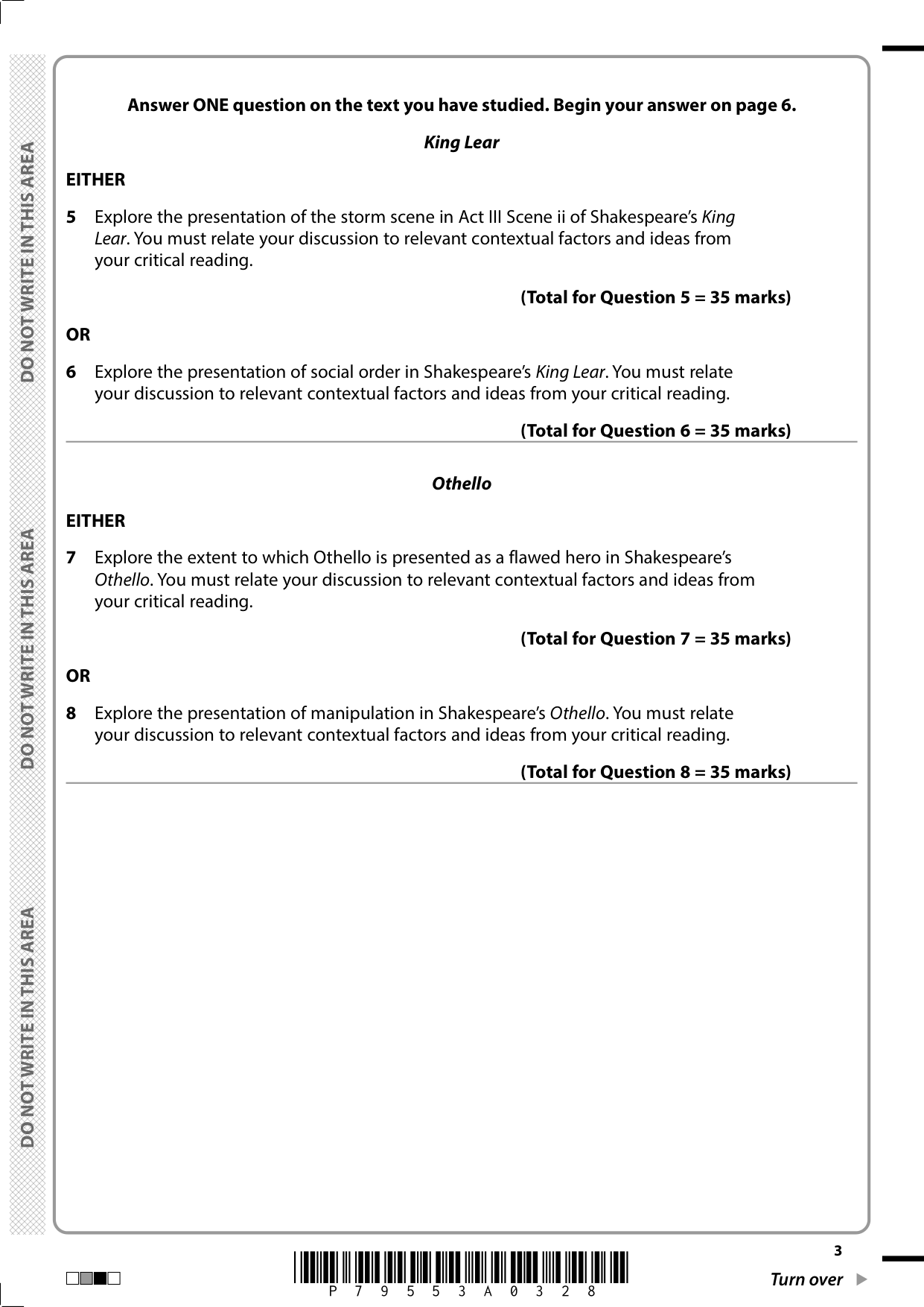 Pearson Edexcel A Level English Literature 2025 Paper 1 QP IMG-3
