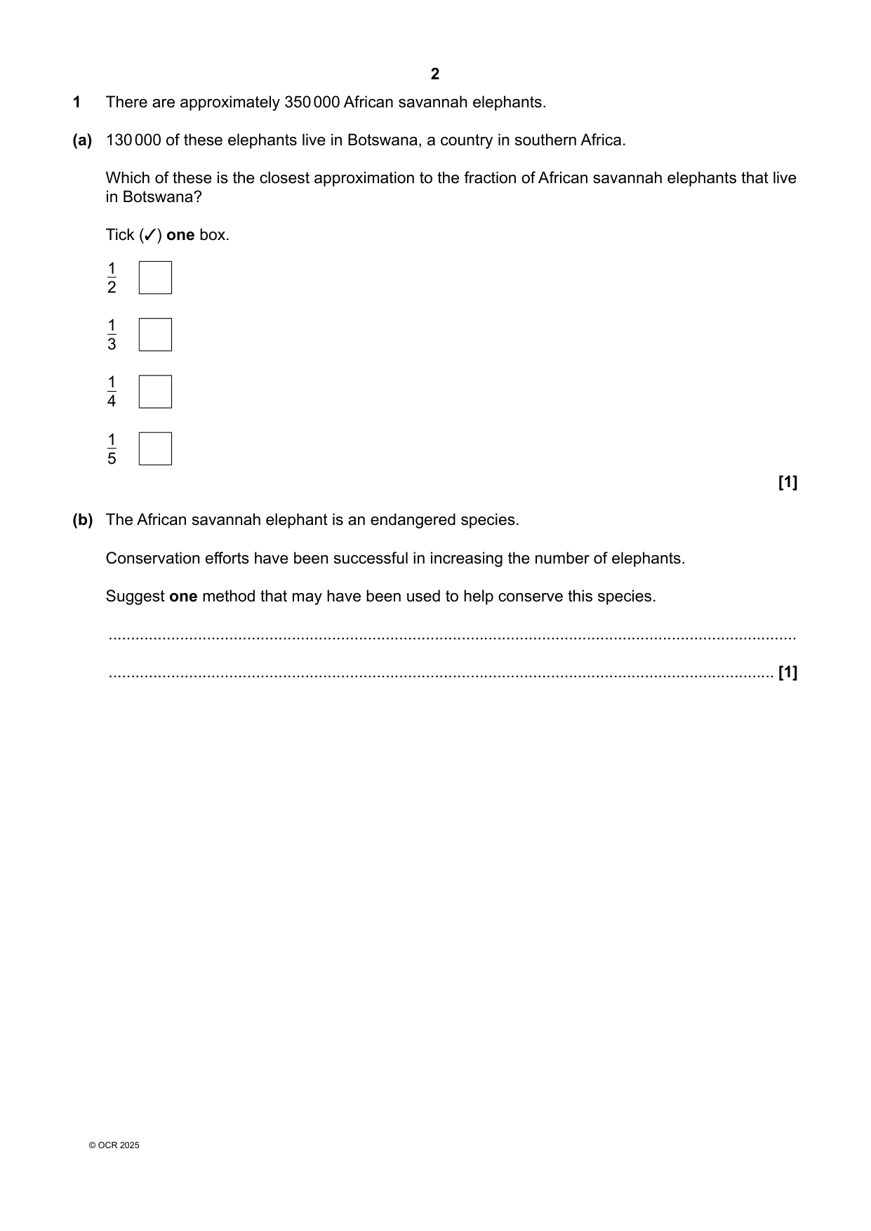 OCR GCSE Biology B Paper 3 2025 Higher Tier PDF