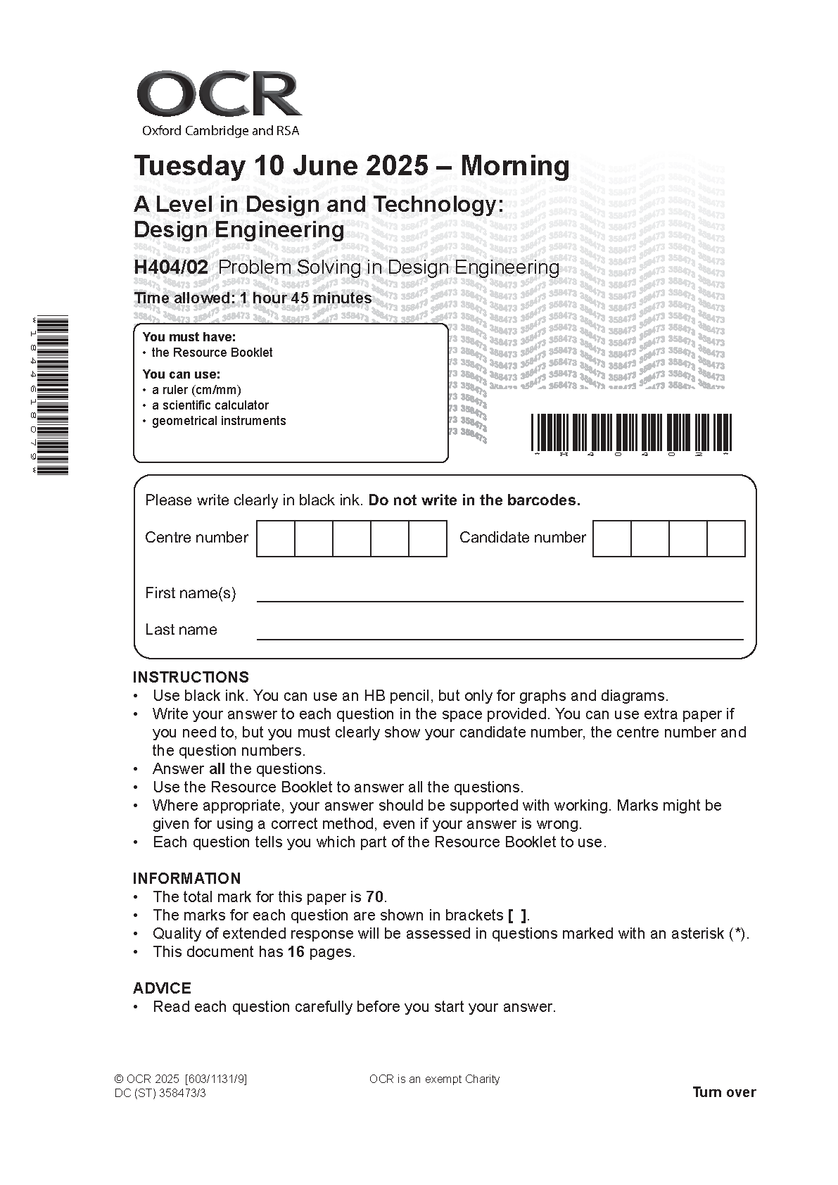 OCR A Level Design Engineering Paper 2 Question Paper IMG-1