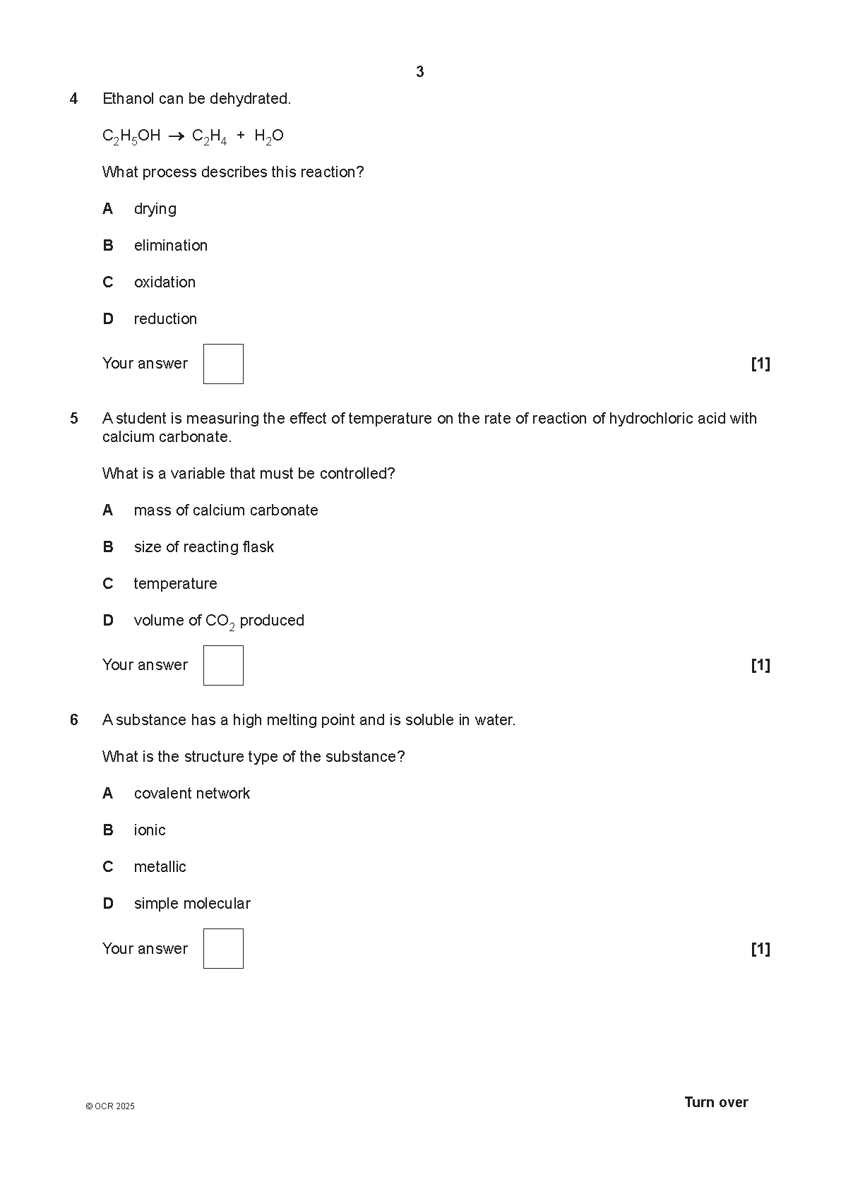 OCR AS Level Chemistry B Paper 1 2025 Question Paper IMG-1