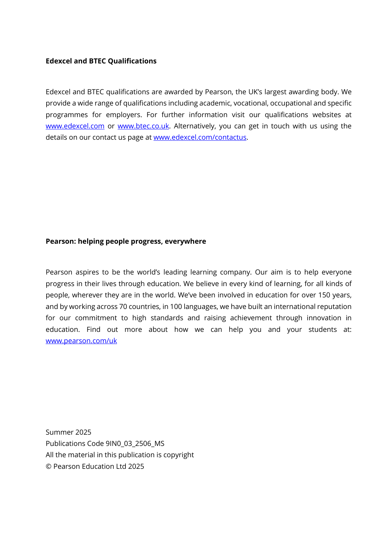 Pearson Edexcel A Level Italian Paper 3 2025 Mark Scheme
