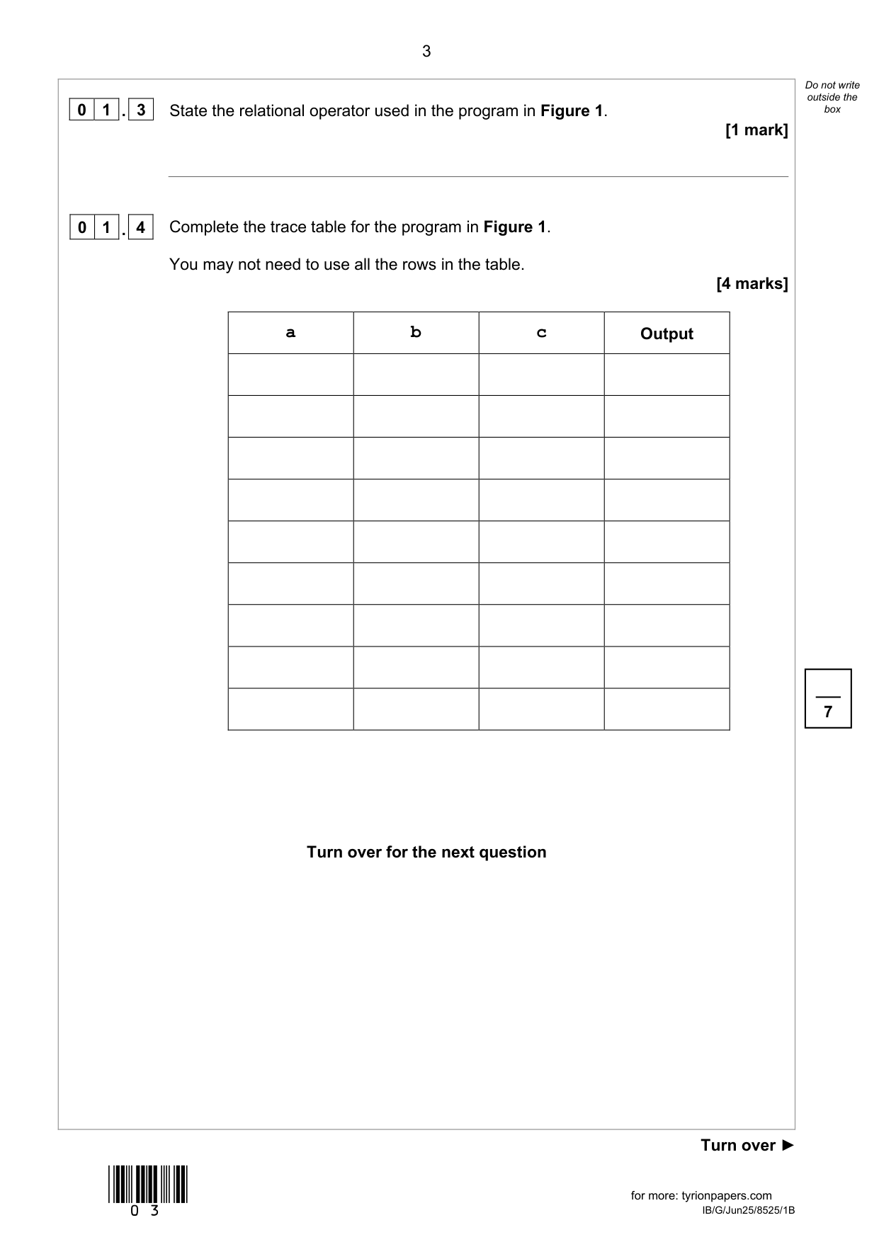 AQA GCSE Computer Science Paper 1 2025 QP PDF IMG-3