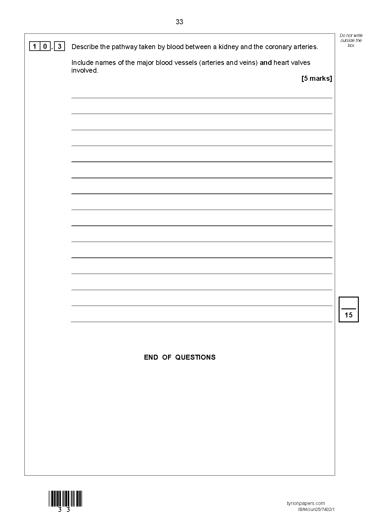 AQA A Level Biology Paper 1 2025 Question Paper PDF IMG-1