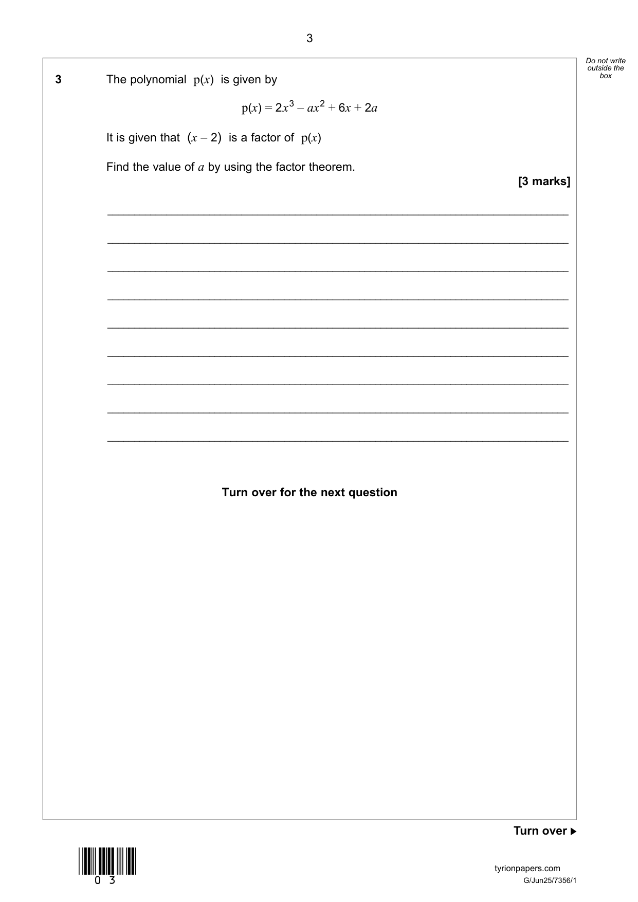 AQA AS Mathematics  Paper 1 2025 QP IMG-3